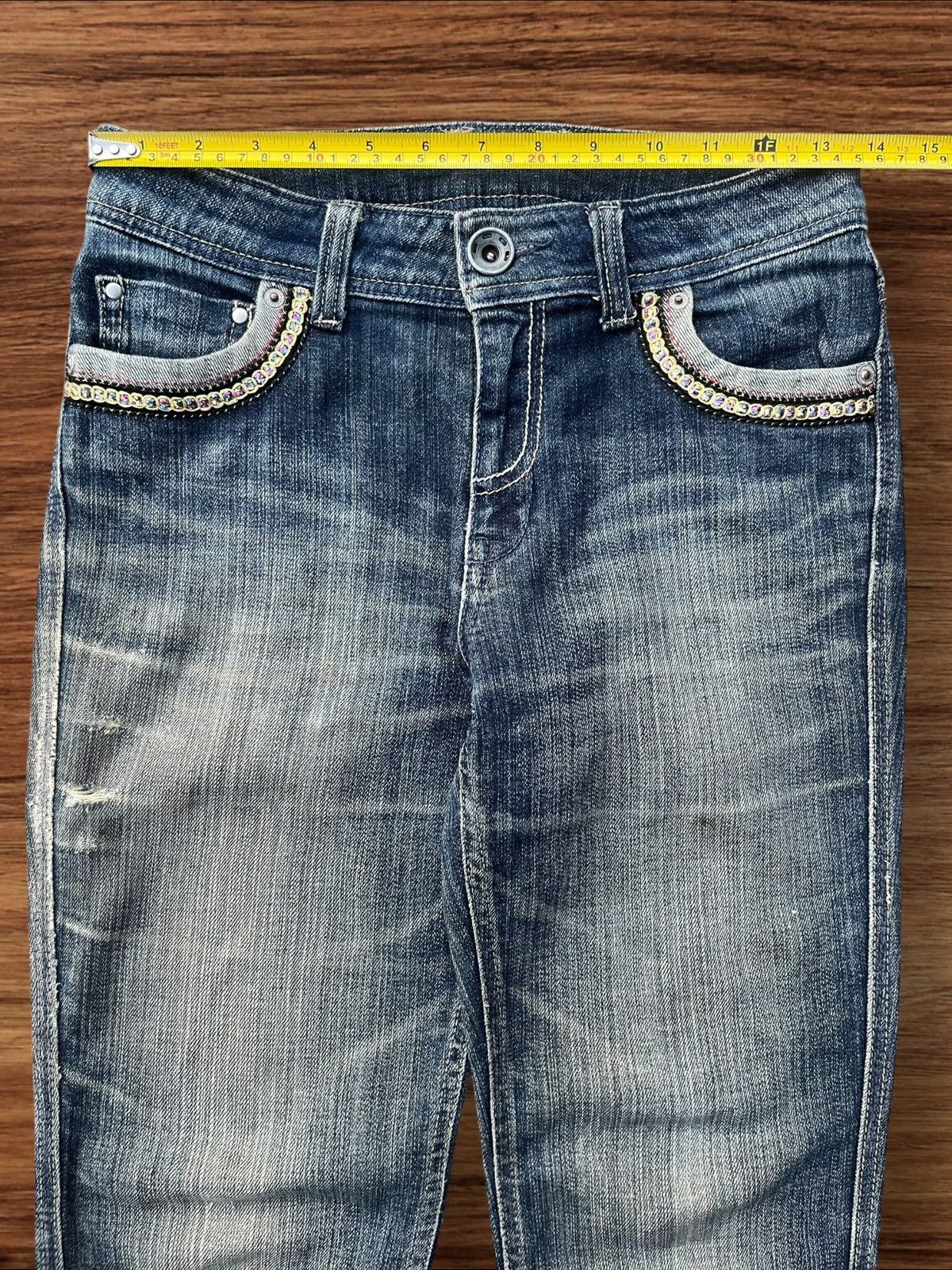 Japanese Brand Vintage Japanese Mud Washed Mid Rise Bootcut Flare Jeans Size 27" / US 4 / IT 40 - 13 Thumbnail