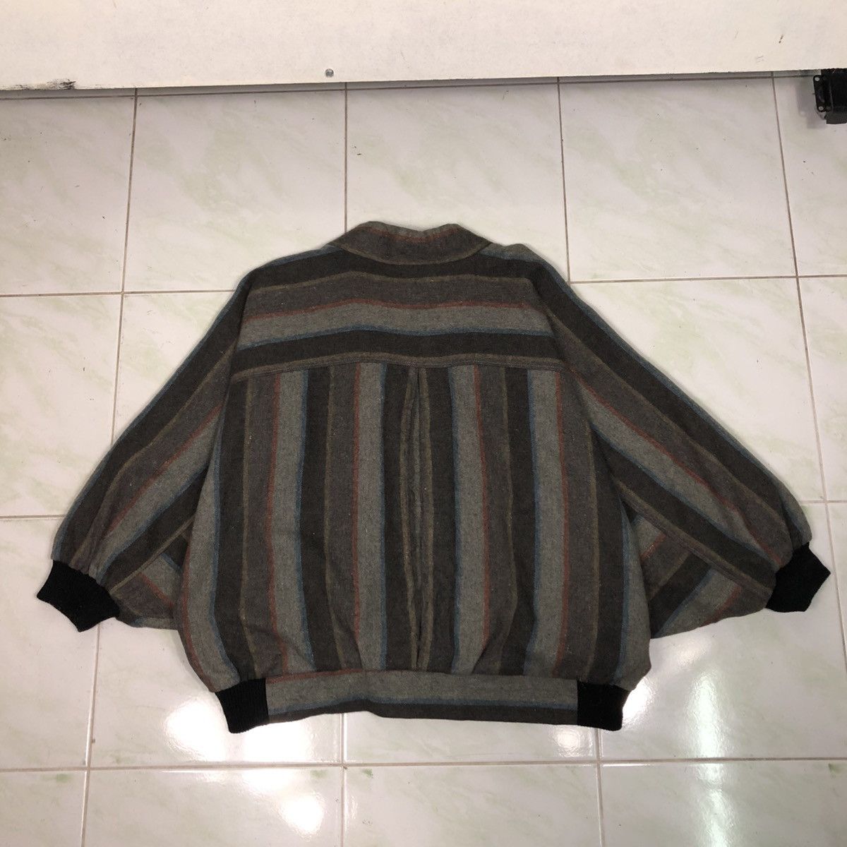 Issey Miyake 💥VINTAGE BOMBER CARDIGAN JACKET STRIPED JAPAN Size US M / EU 48-50 / 2 - 2 Thumbnail