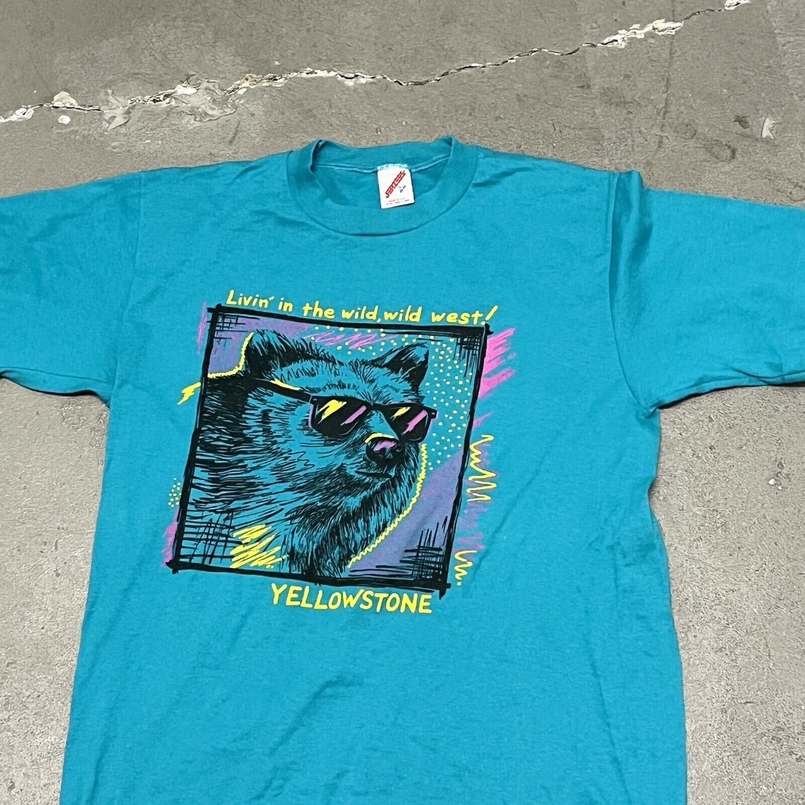 Jerzees Vintage 1990’s Jerzees Yellowstone Graphic T-shirt M/L Size US M / EU 48-50 / 2 - 4 Thumbnail