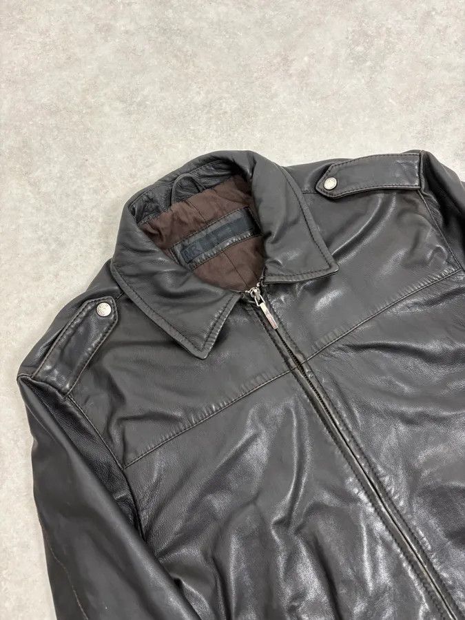 Vintage 2000s Massimo Rebecchi Black Classy Leather Jacket Size US M / EU 48-50 / 2 - 5 Thumbnail