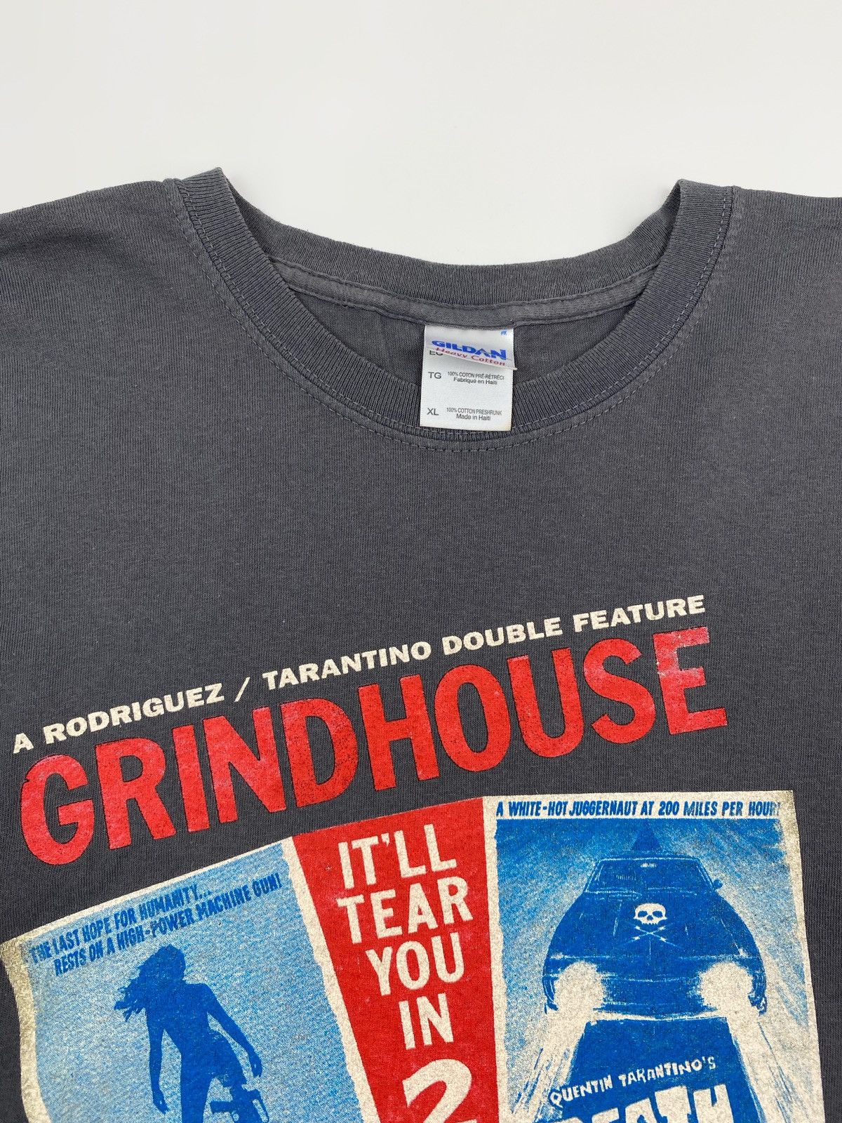 Vintage 2007 Rodriguez&Tarantino Grindhouse Movie Promo Graphic Tee Size US XL / EU 56 / 4 - 3 Thumbnail
