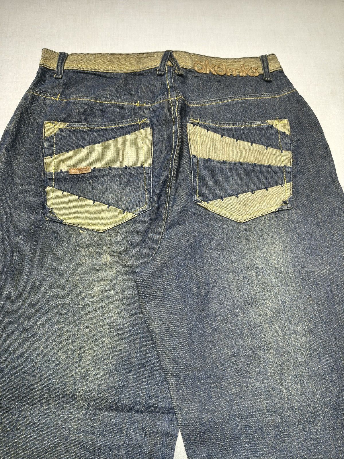 Southpole AKADEMIKS CRAZY PATCHWORK JEANS 🥵(008) Size US 34 / EU 50 - 4 Thumbnail
