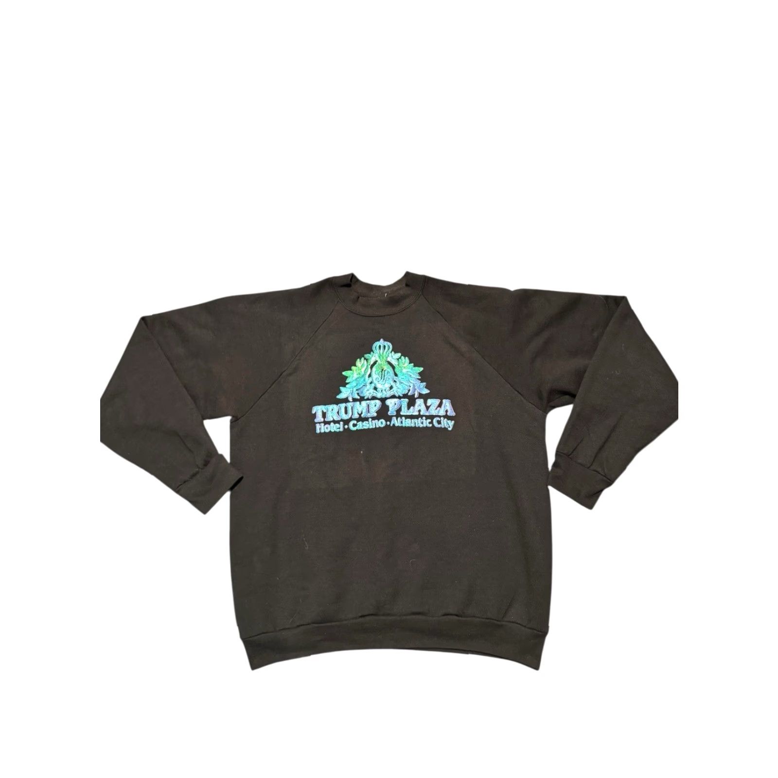 Fruit Of The Loom VINTAGE Donald Trump Plaza Casino Sweatshirt FOTL USA Size XL Black Men Pullover Crew Neck Size US XL / EU 56 / 4 - 2 Thumbnail