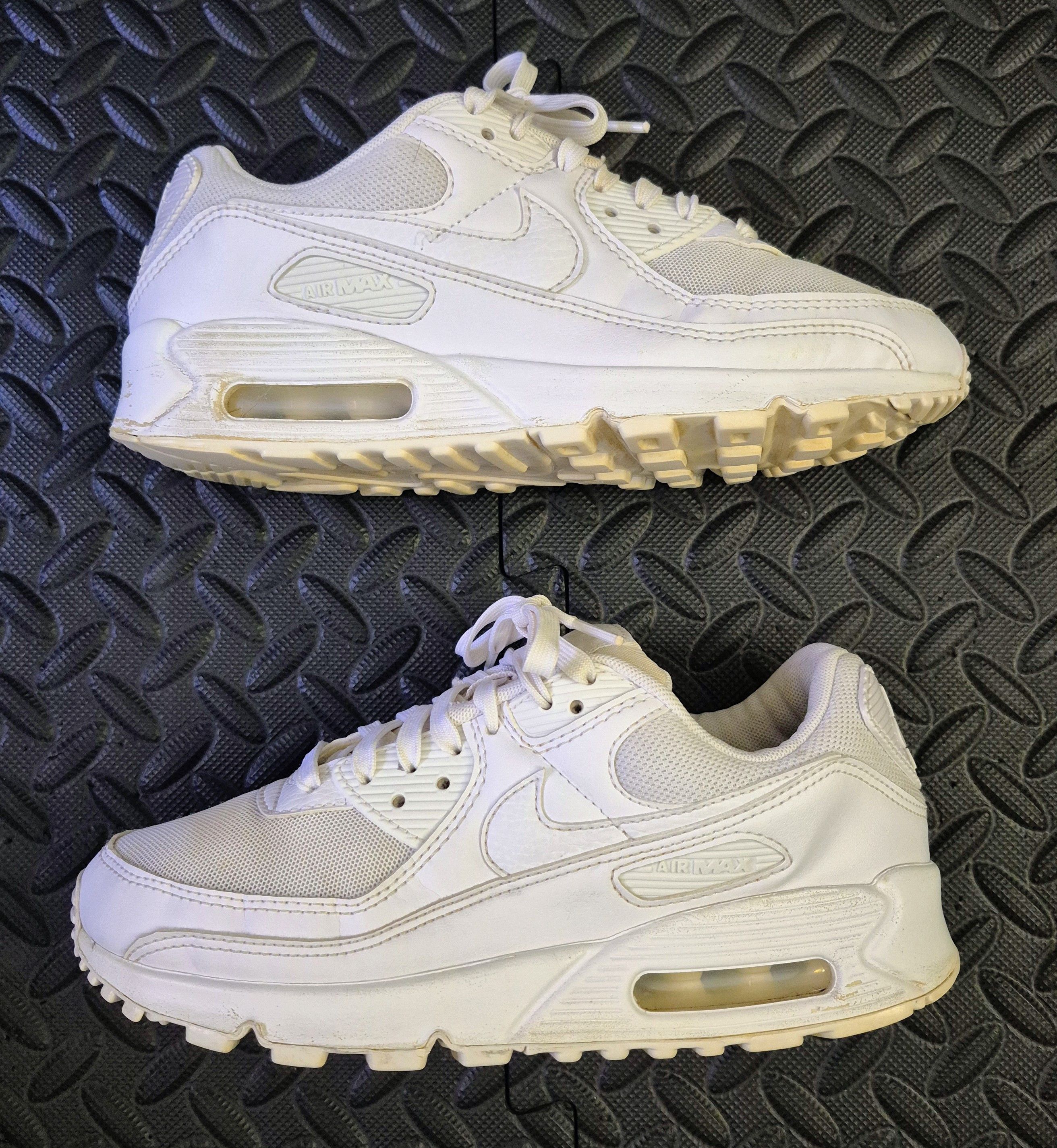 Nike Size 7.5 - Nike Air Max 90 Triple White (2022) (DH8010-100) Size US 7.5 / IT 37.5 - 3 Thumbnail