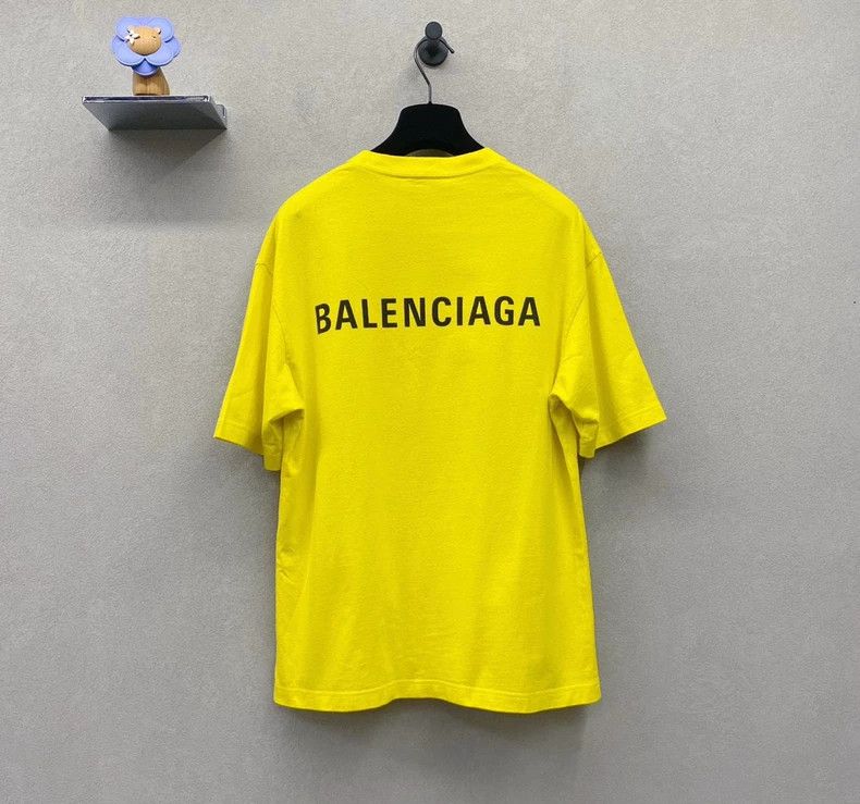 Balenciaga Balenciaga Lemon yellow logo print short sleeve ~ Size XXS Size US XXS / EU 40 - 2 Thumbnail