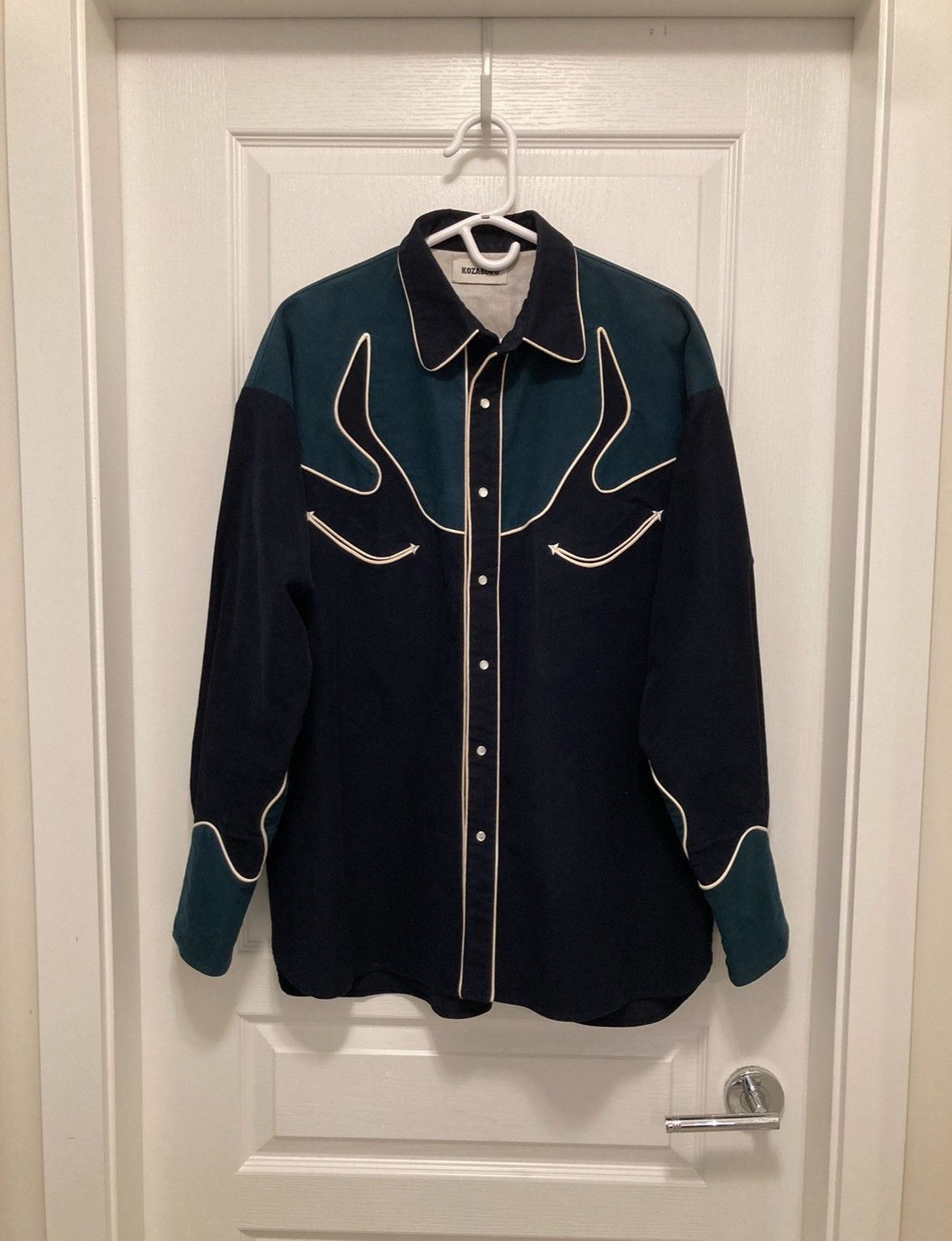 image of Kozaburo Western Shirt in Black, Men's (Size Medium)