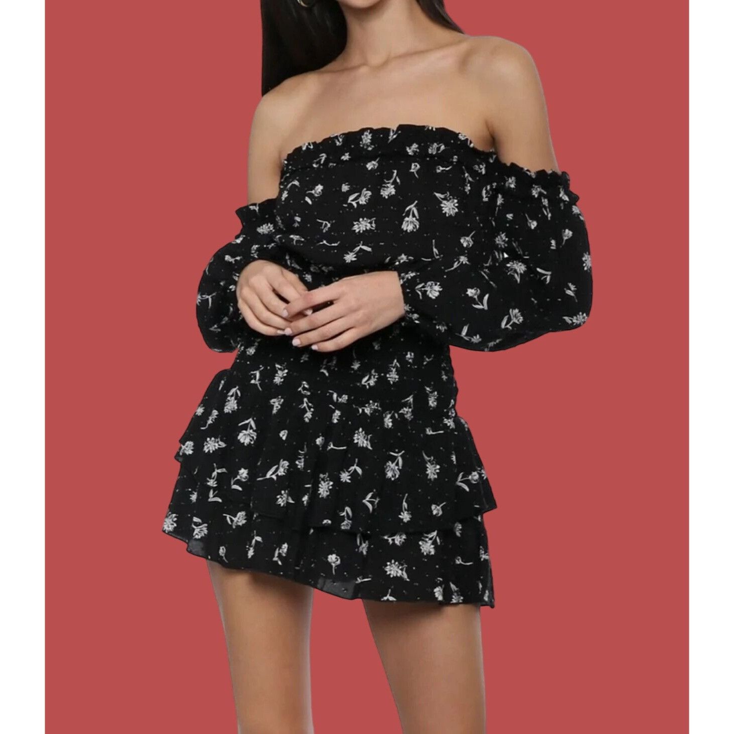 rue21 Rue 21 - Women's Boho Sleeve Ballerina Dress - Black - Small Size S / US 4 / IT 40 - 1 Thumbnail