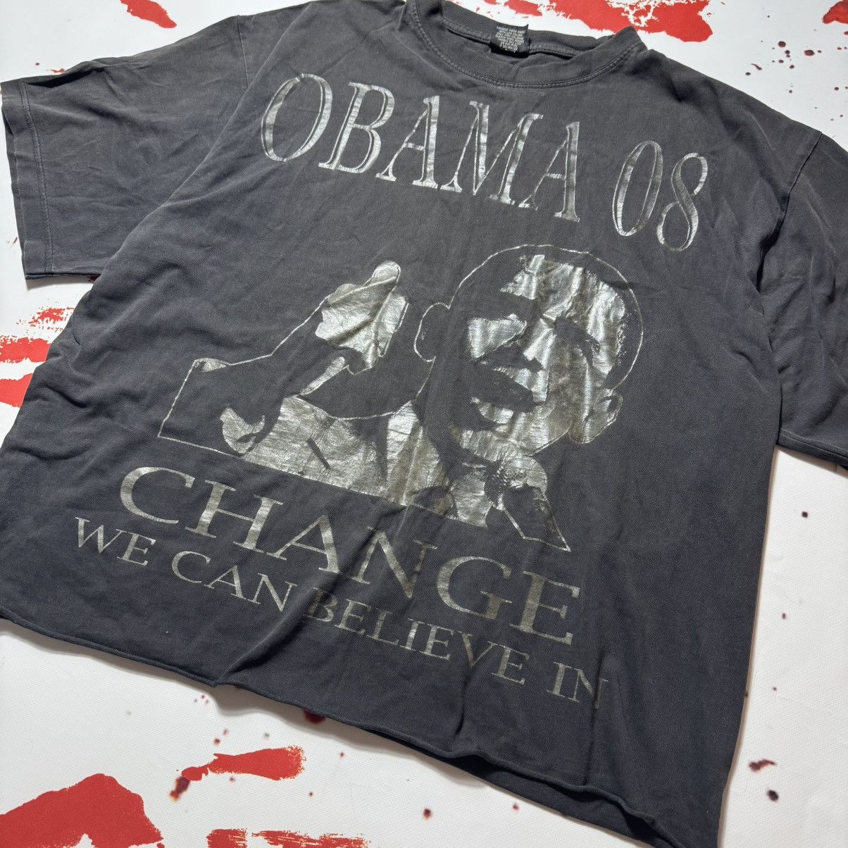 Griffin × Vintage vintage 90s rap tees obama 08 CHANGE WE CAN BELIEVE In Size US XL / EU 56 / 4 - 3 Thumbnail