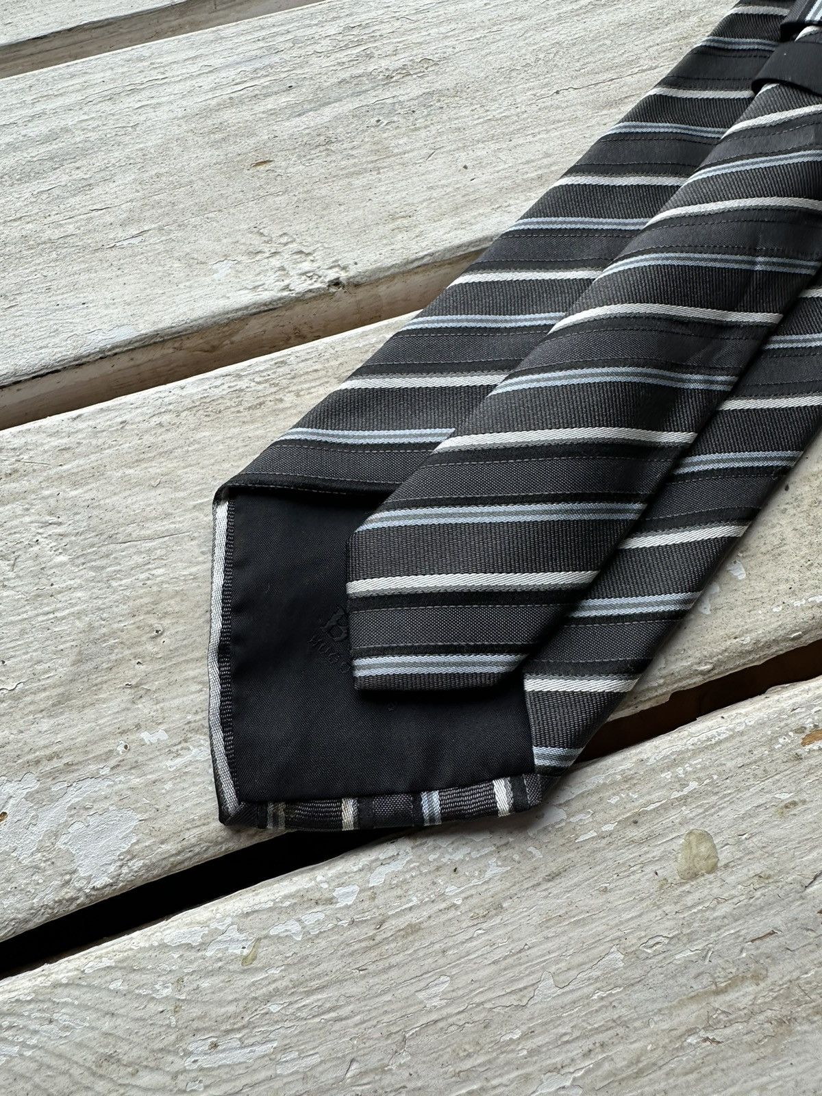 Designer × Hugo Boss 🚨RARE Hugo Boss Tie old money style Blue luxury monogram Size ONE SIZE - 2 Thumbnail