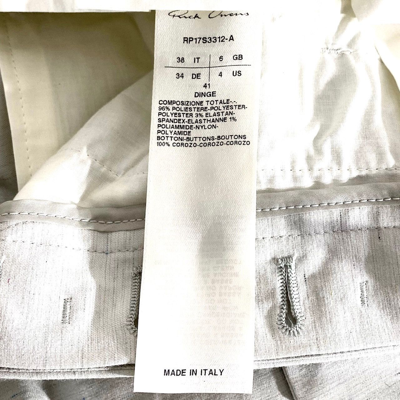 Rick Owens Rare Pantalon Cargo Tailored SS17 RP17S3312-A Rick Owens Size 26" / US 2 / IT 38 - 5 Thumbnail
