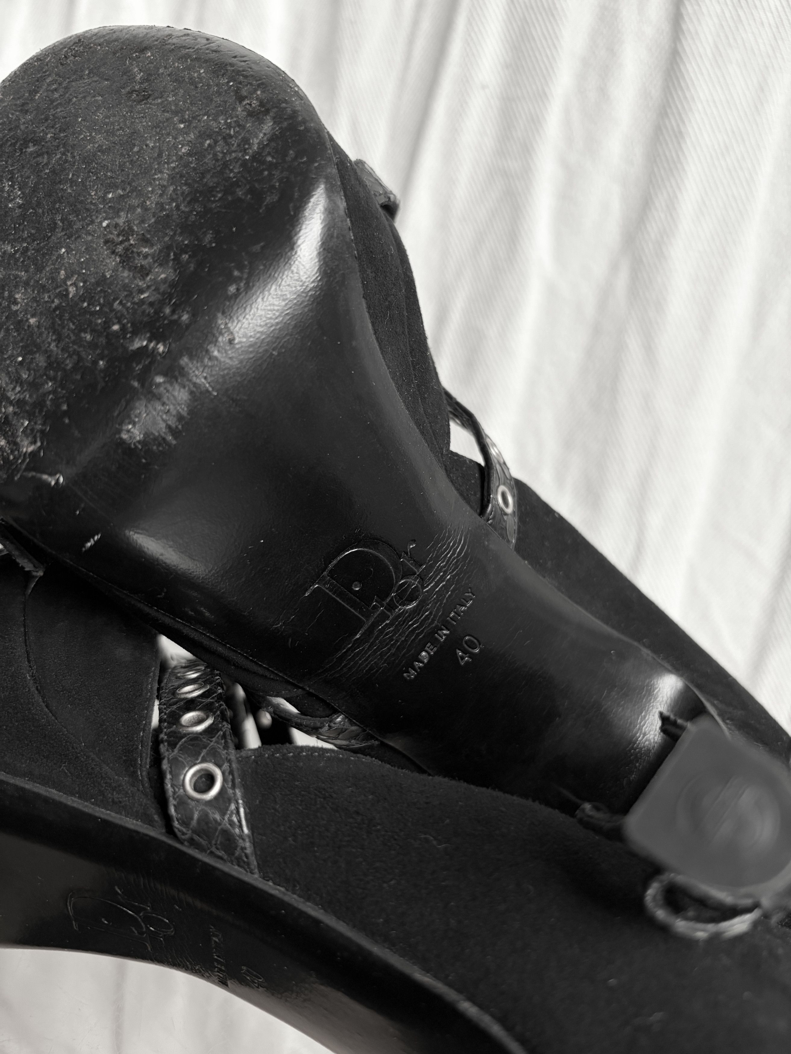 Dior AW03 by John Galliano Studded Bondage Heels Size US 10 / IT 40 - 7 Thumbnail
