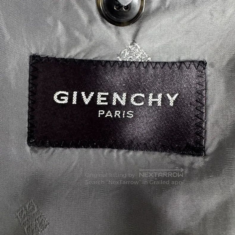 Givenchy Givenchy Size40 Striped Gray Regular Shoulder Suit Size US M / EU 48-50 / 2 - 4 Thumbnail