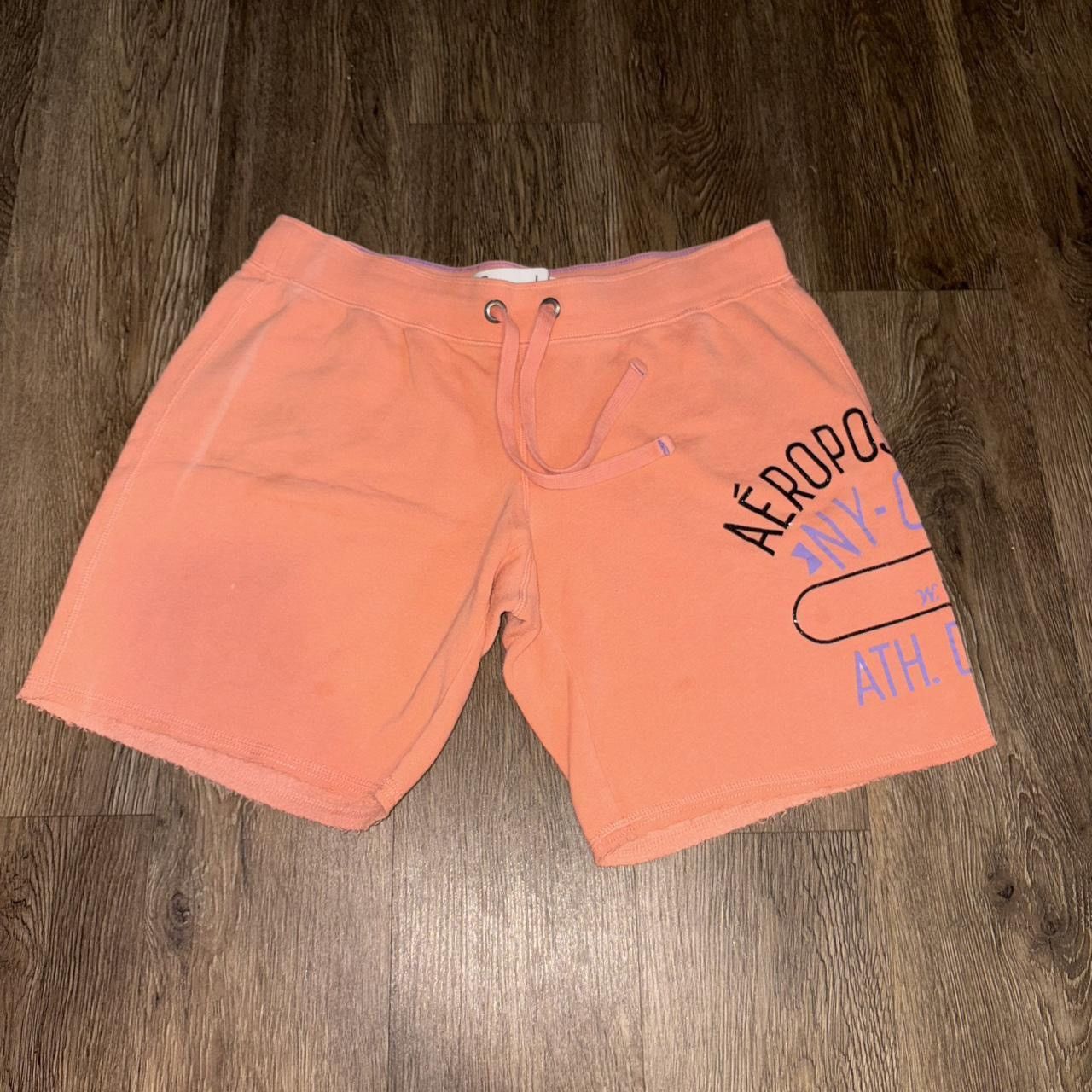 Aeropostale Y2K Aeropostale orange sparkle logo sweat shorts Size 28" / US 6 / IT 42 - 3 Thumbnail