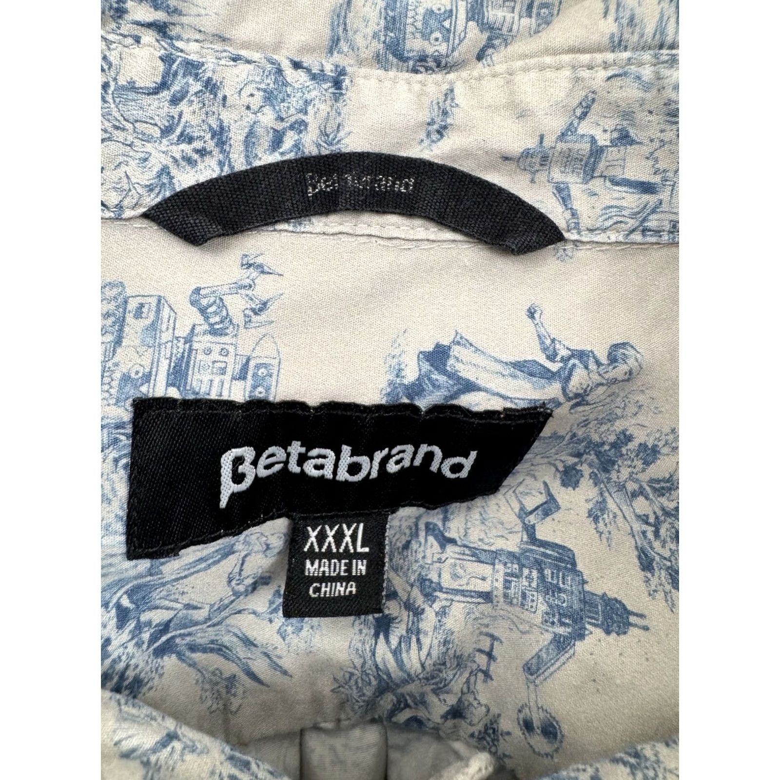 Vintage BETABRAND Shirt ALIENS ATTACKING Camp ROBOT Amish Victorians XXL / XXXL Gray / Blue Mens Size US XXL / EU 58 / 5 - 7 Thumbnail