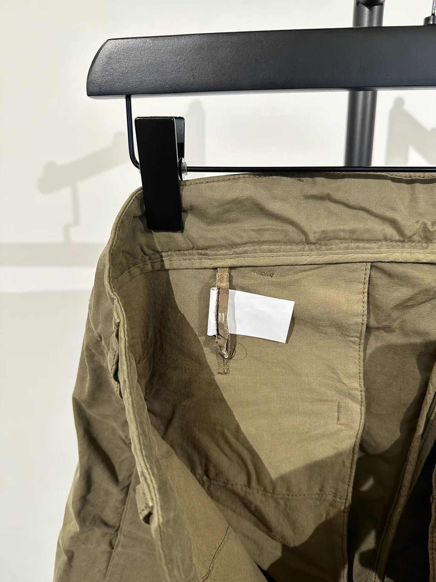 11 By Boris Bidjan Saberi 11by BBS P5 Olive Cotton 5-Pocket Shorts K35 Size US 35 - 8 Thumbnail