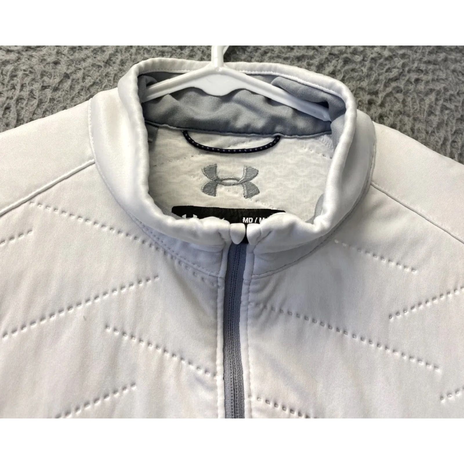 Under Armour Under Armour Sweater Men White M ColdGear Storm Quilted Lined 1/4 Pullover 108-4 Size US M / EU 48-50 / 2 - 3 Thumbnail