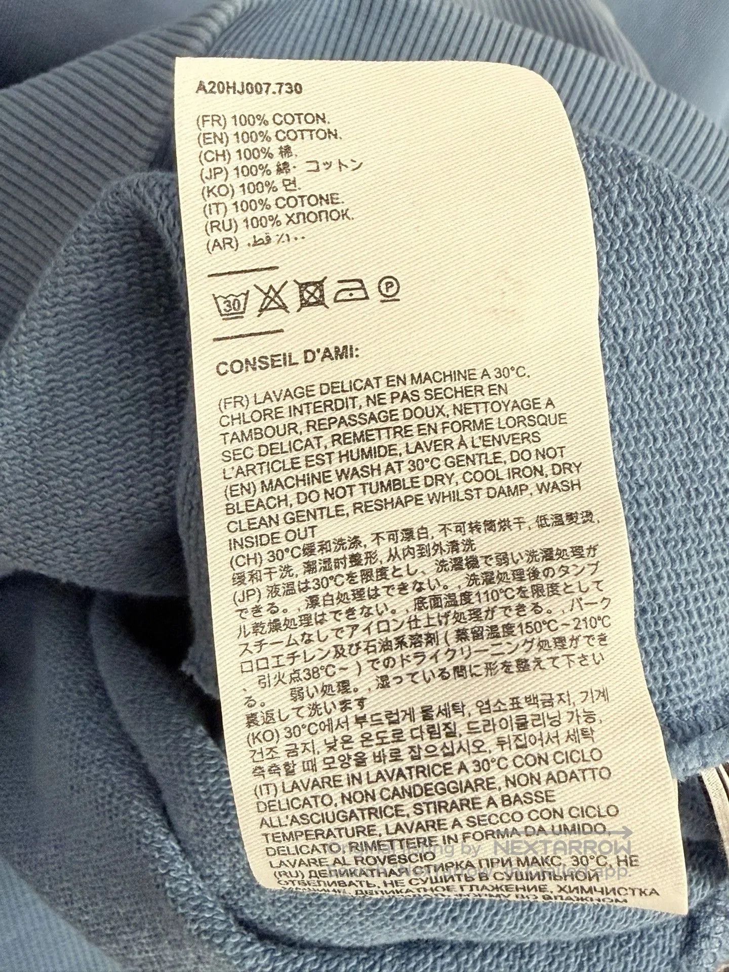 AMI AMI Light Blue Sweatshirt. Size US M / EU 48-50 / 2 - 6 Thumbnail
