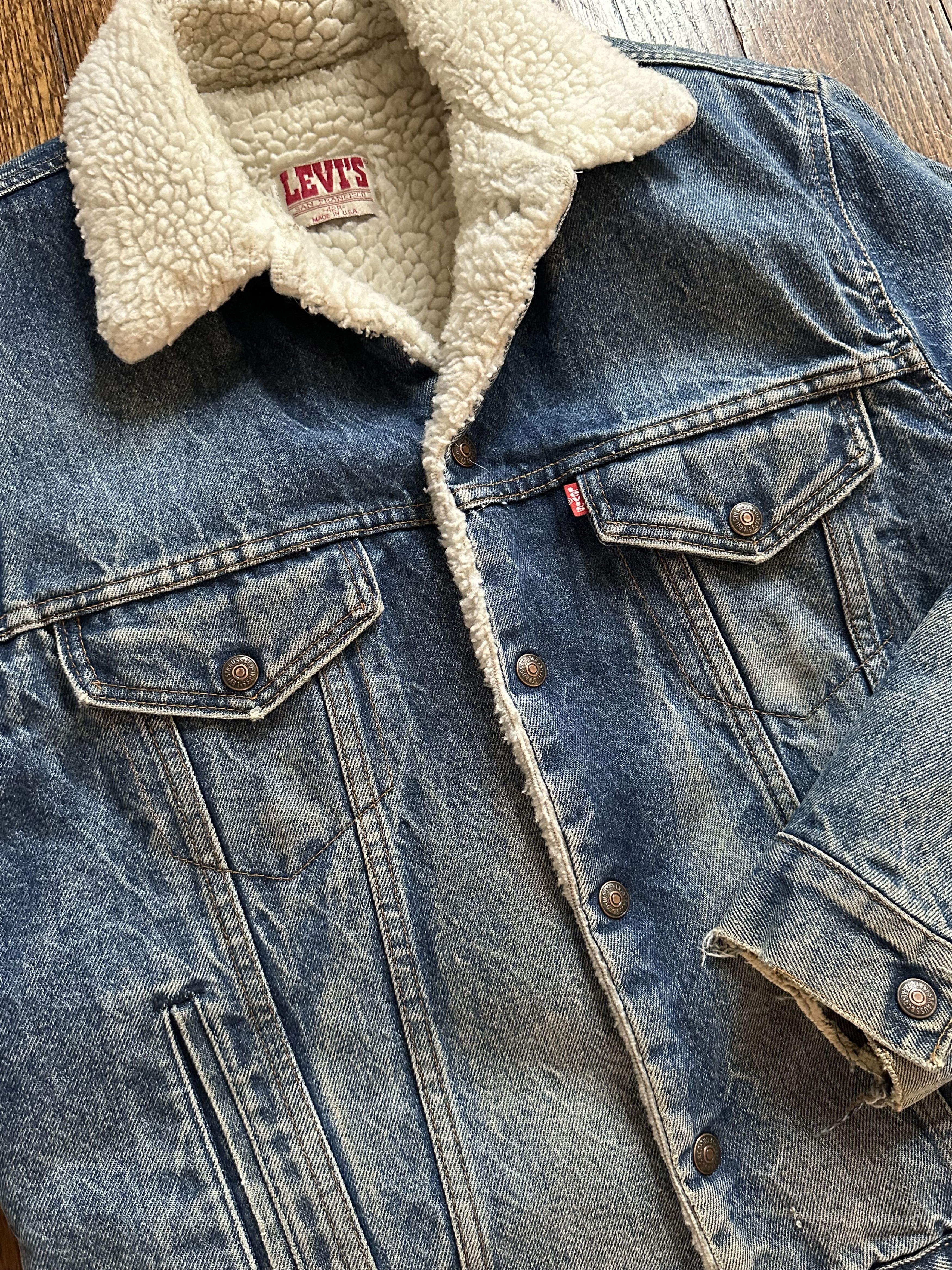 Levi's Made In USA Sherpa Jacket Size US L / EU 52-54 / 3 - 2 Thumbnail