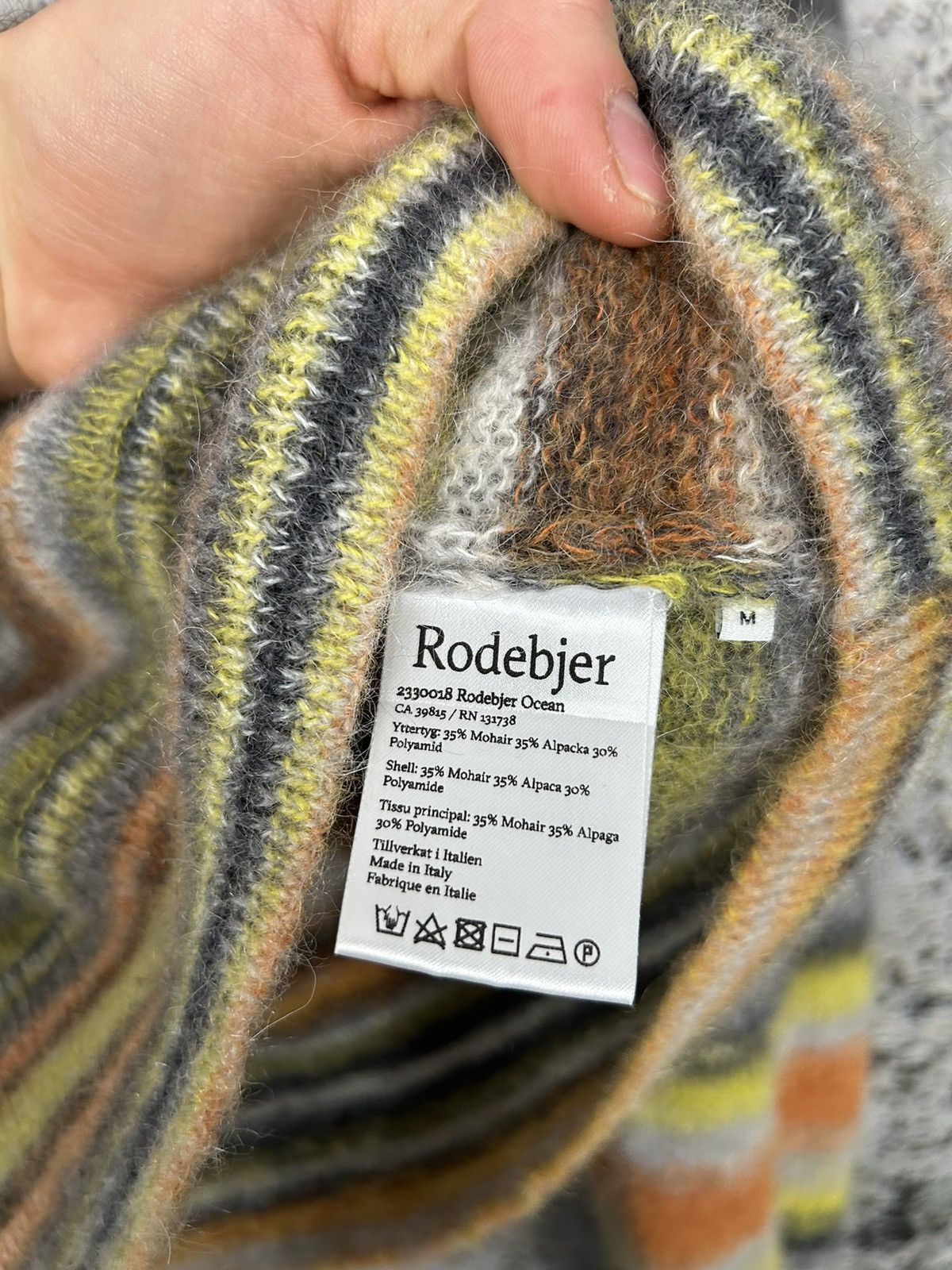 Designer Rodebjer Mohair Stripped Grunge Punk Knit Sweater Designer Size US M / EU 48-50 / 2 - 8 Thumbnail