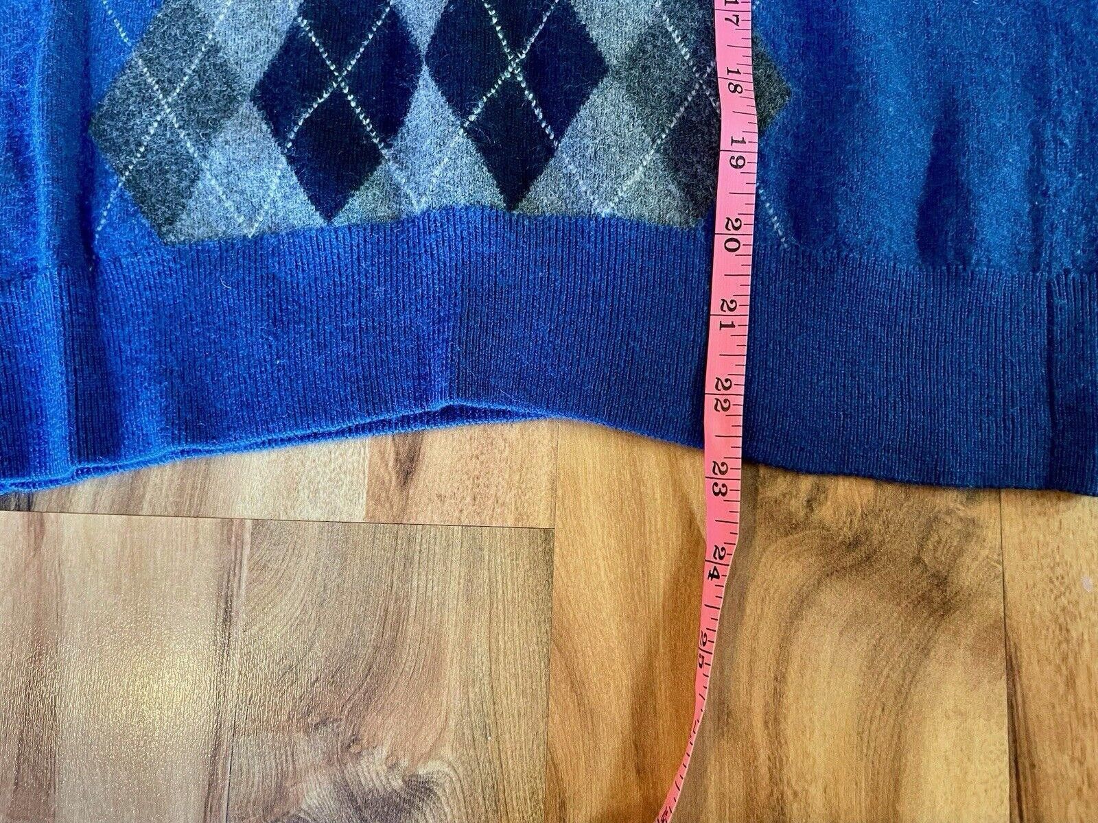 Banana Republic Banana Republic Men's sz S Gray Blue Argyle Sweater (A1) Size US S / EU 44-46 / 1 - 4 Thumbnail
