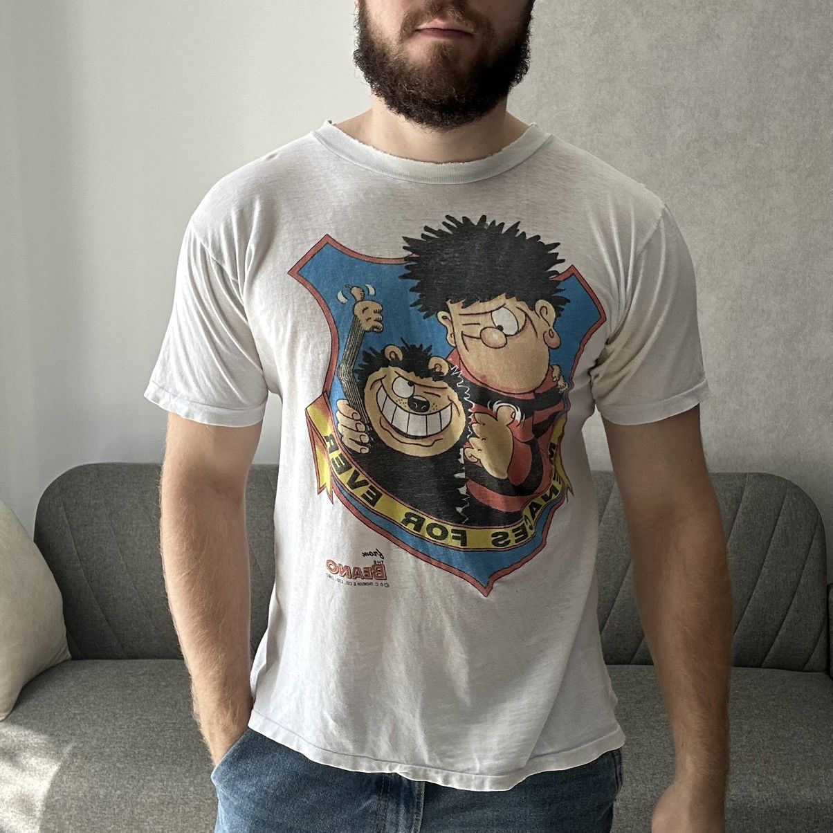 Designer × Vintage VTG Menaces For Ever From The Beano 1987 Single stitch Tee Size US M / EU 48-50 / 2 - 2 Thumbnail