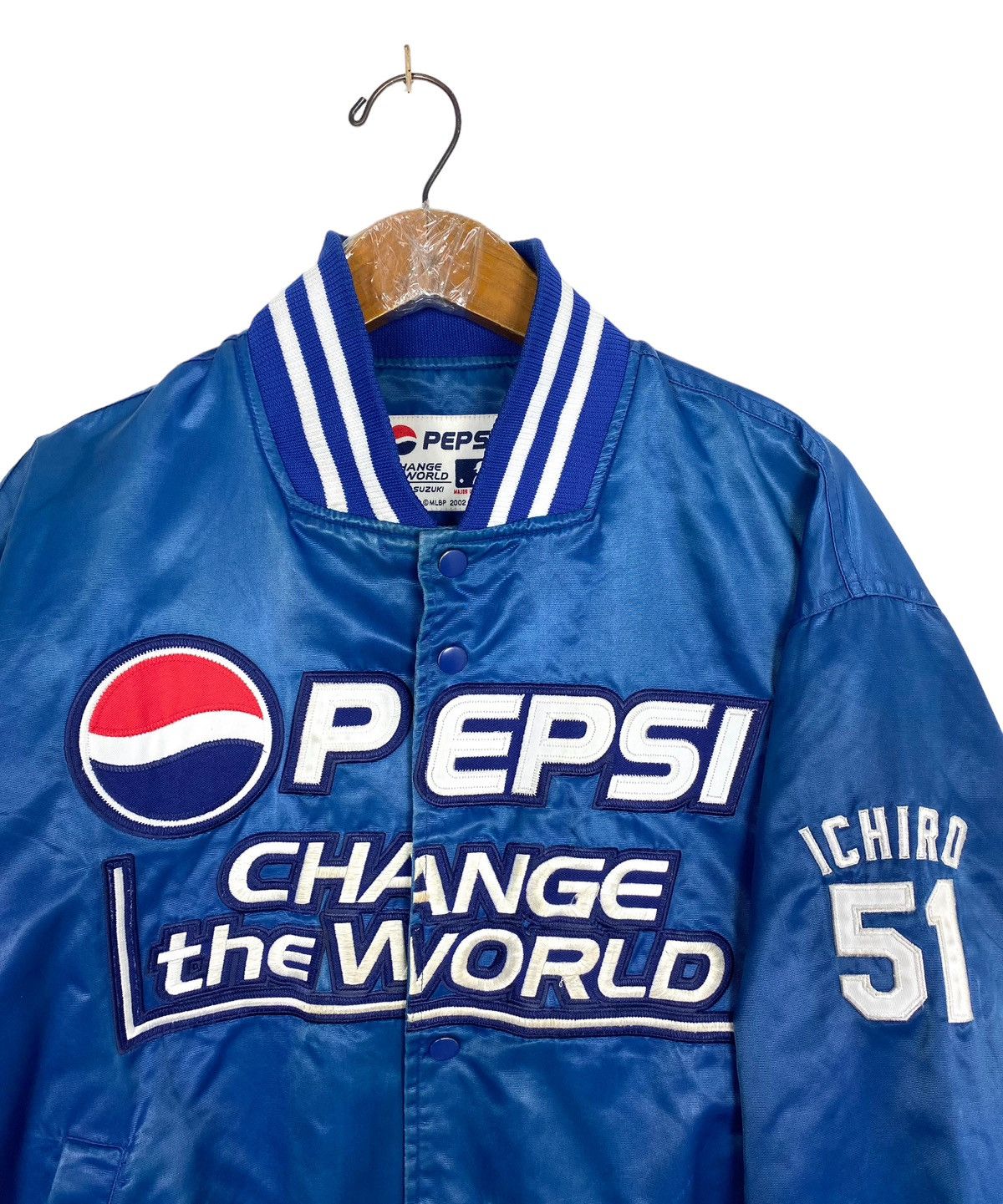 MLB Rare‼️ Vtg MLB Pepsi Ichiro Suzuki 51 Embroidery Big Logo Size US L / EU 52-54 / 3 - 3 Thumbnail