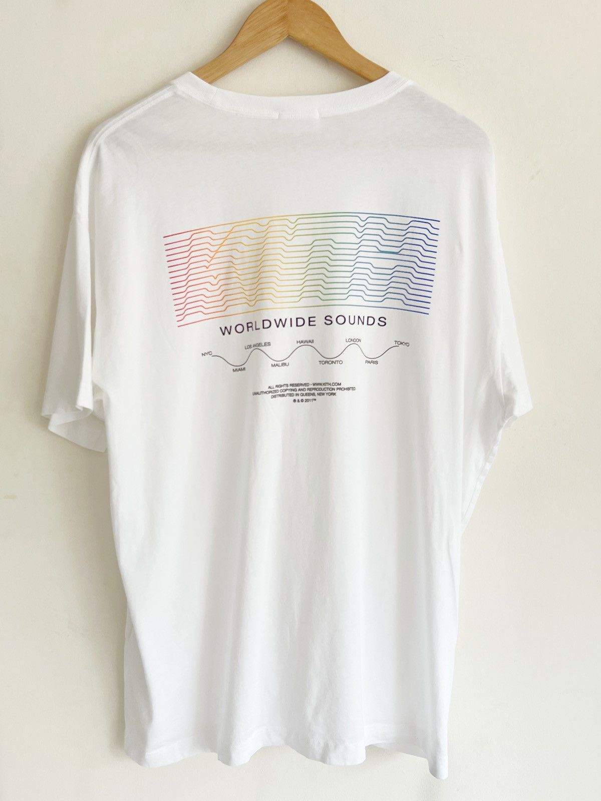image of Kith Sonic Vintage Tee in White, Men's (Size XL)
