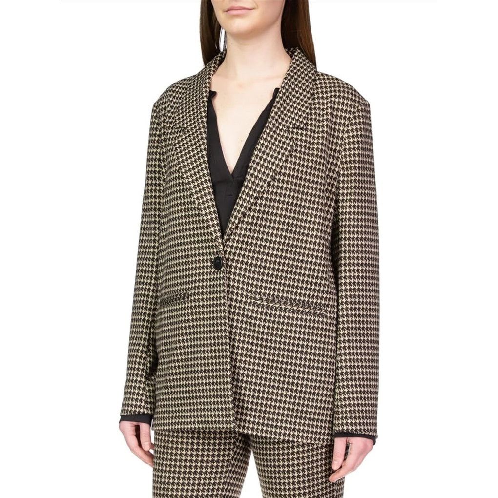 Sanctuary Sanctuary Women's Blazer Medium Multicolor Mini Houndstooth Size M / US 6-8 / IT 42-44 - 1 Thumbnail