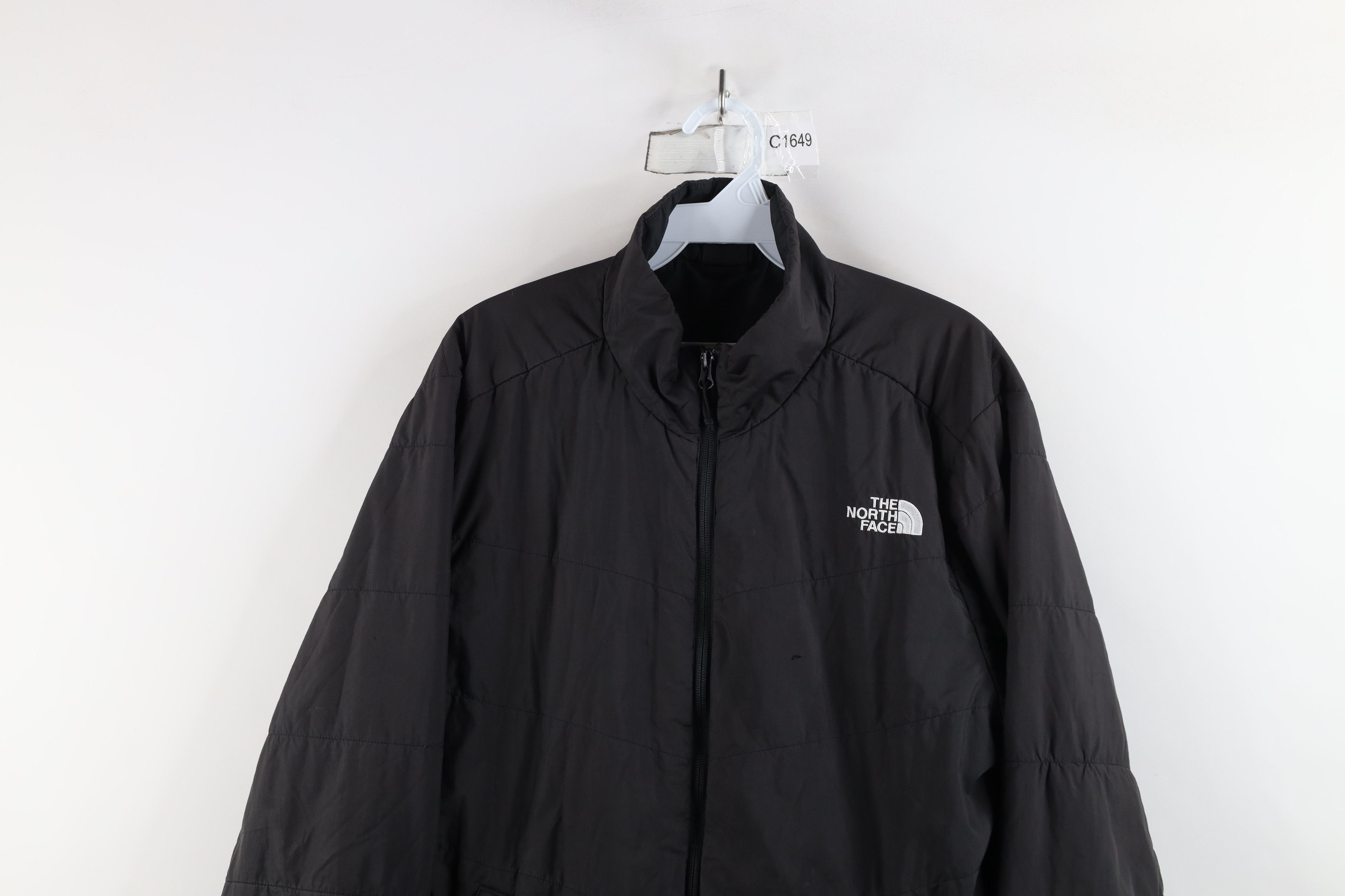 The North Face × Vintage The North Face Spell Out Micro Puffer Full Zip Jacket Size US M / EU 48-50 / 2 - 2 Thumbnail