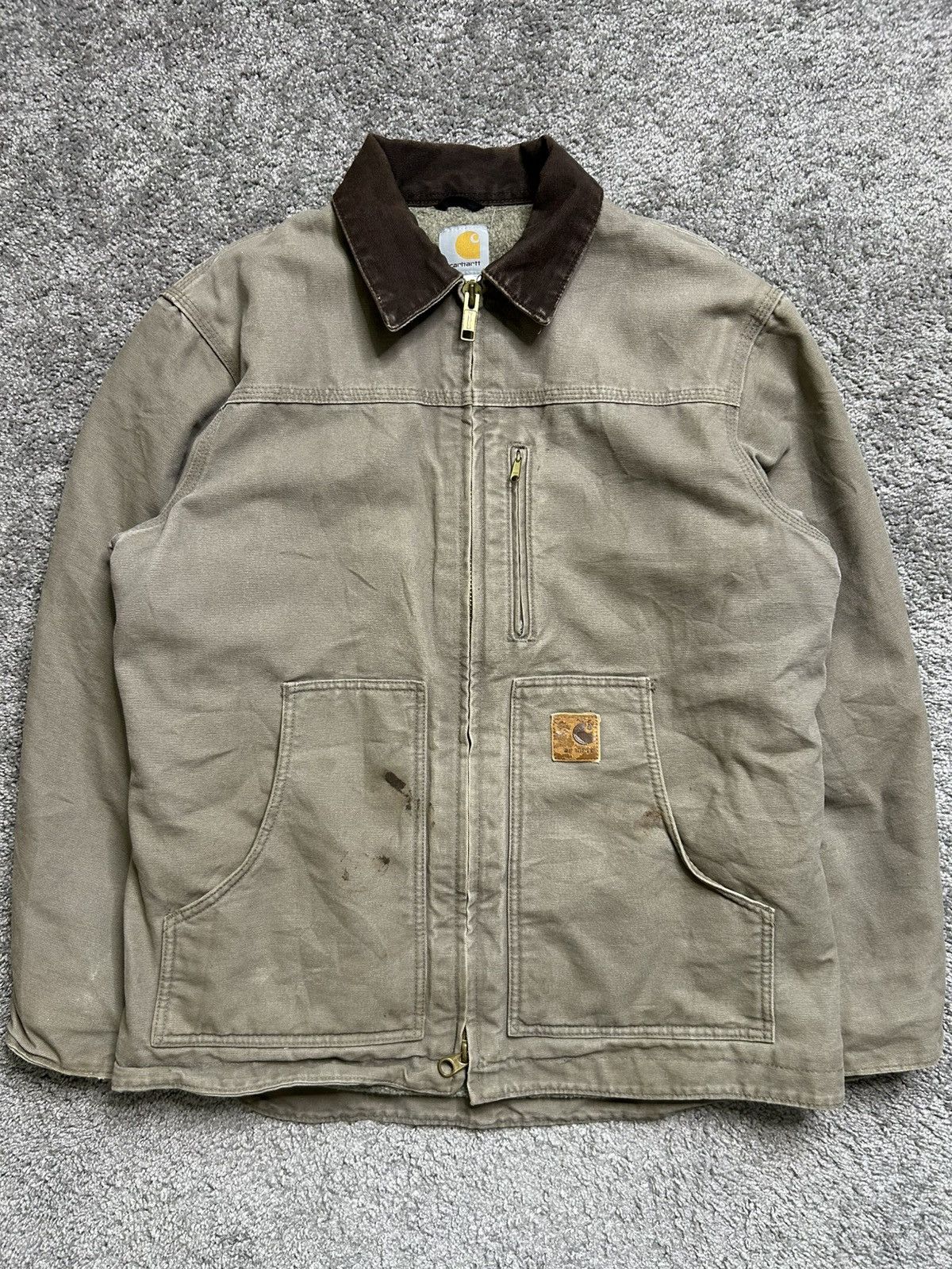 Carhartt Vintage Carhartt Sherpa Lined Chore Jacket Contrast Size US M / EU 48-50 / 2 - 1 Thumbnail