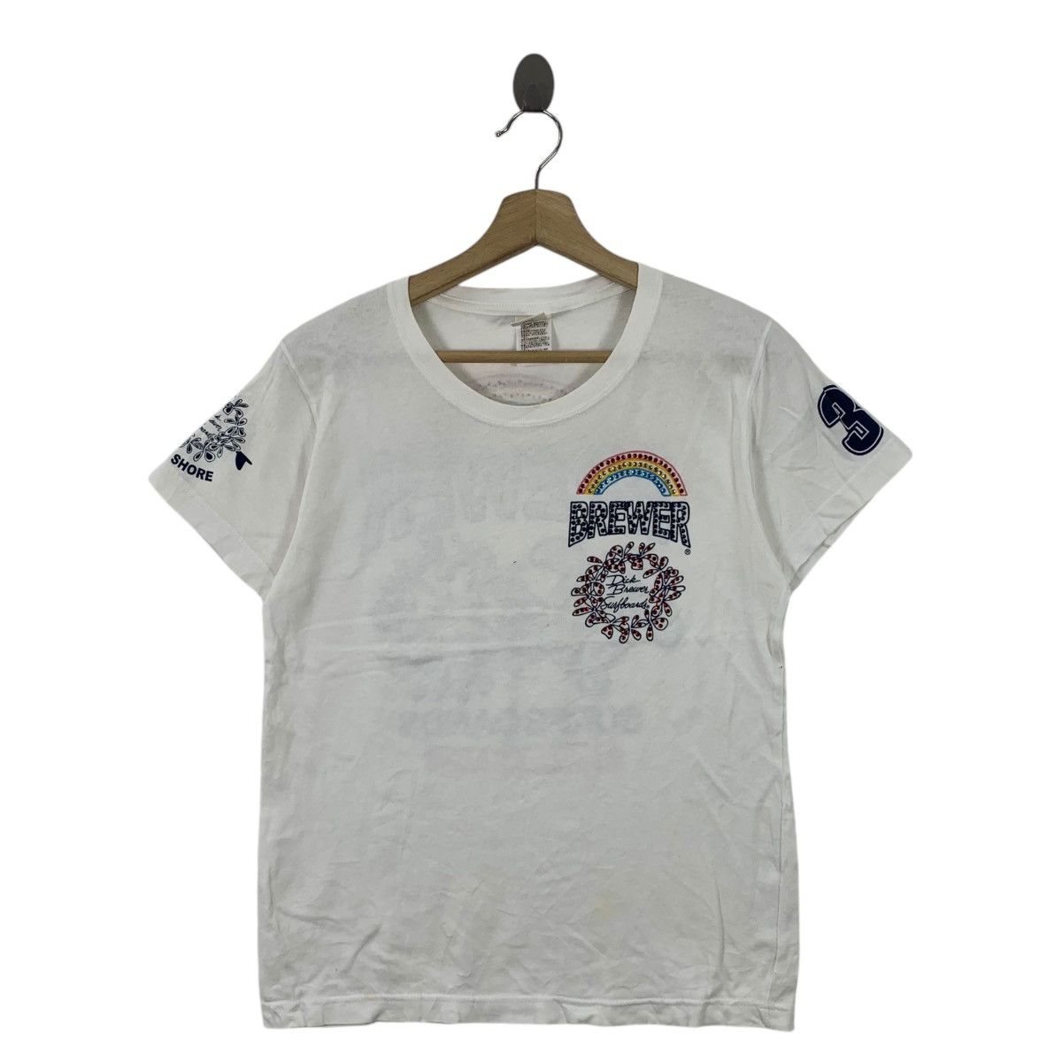 Vintage DICK BREWER SURFBOARD North Shore Embossed Tee Shirt Size S / US 4 / IT 40 - 1 Thumbnail