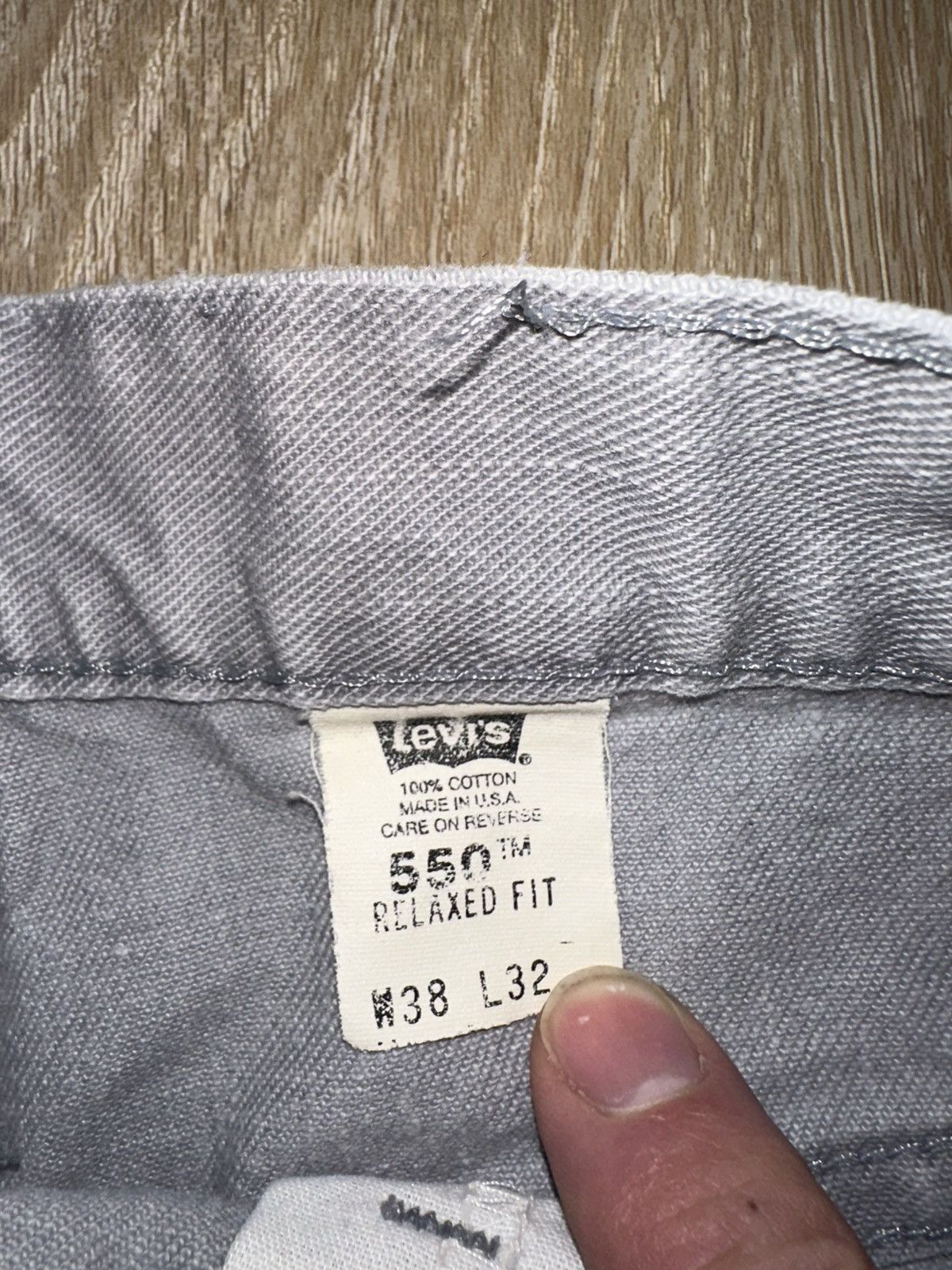 Levi's × Vintage Vintage Levi’s 550 Grey Made In USA Straight Denim Jeans Size US 38 / EU 54 - 8 Thumbnail