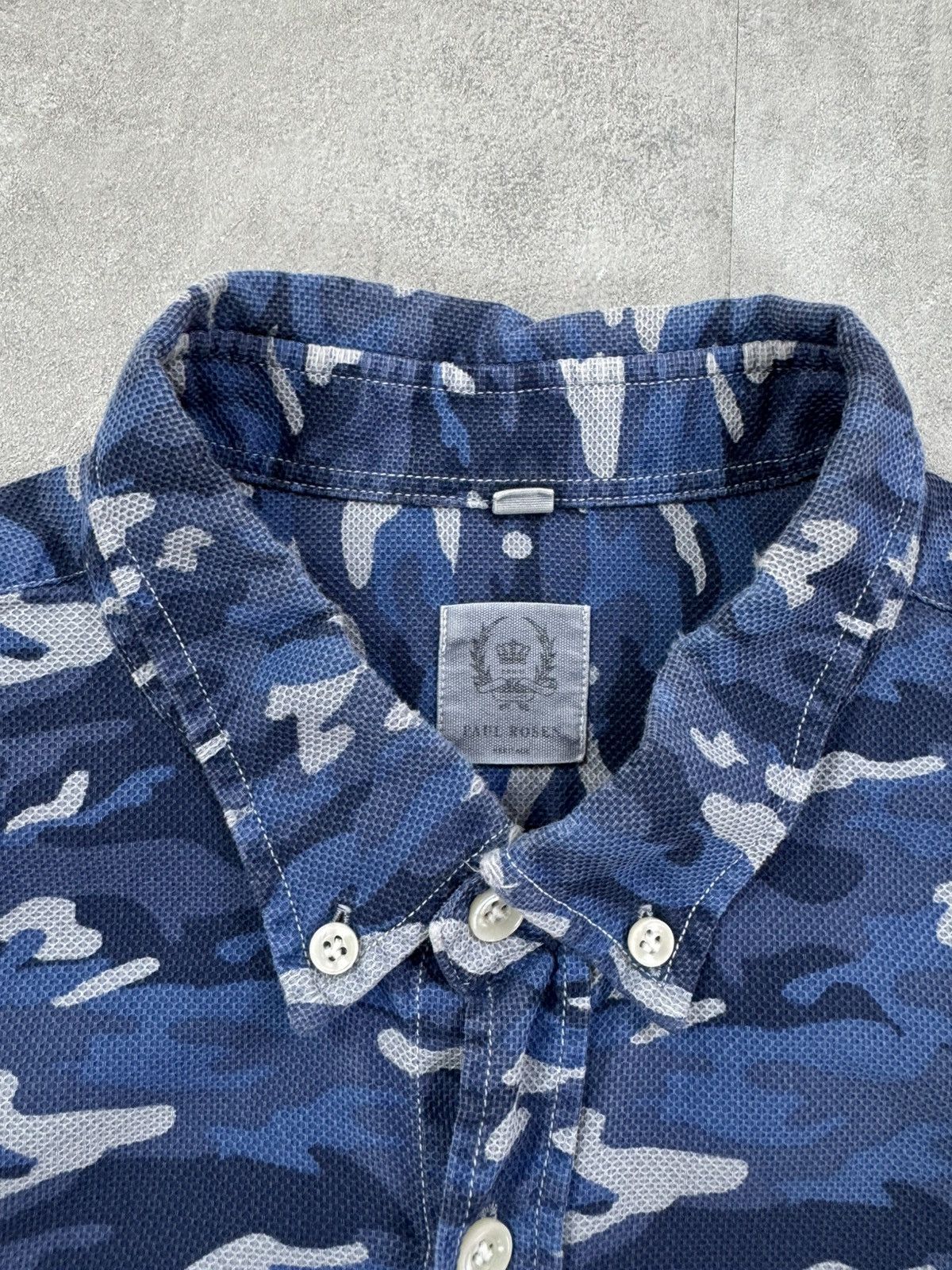 Japanese Brand × Paulrose Paul Rosen Shirt long sleeve Camouflage Military Army Blue Size US L / EU 52-54 / 3 - 2 Thumbnail