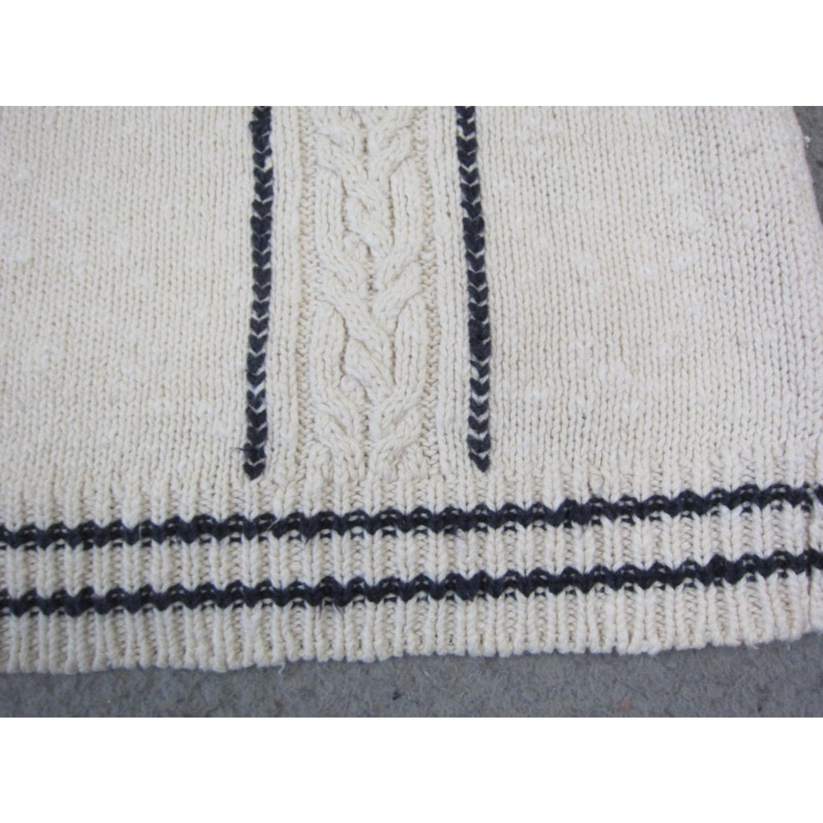 Vintage VINTAGE Robert Scott Cardigan Womens M Ivory Cotton Linen Cable Knit V-Neck Sweater Size M / US 6-8 / IT 42-44 - 3 Thumbnail