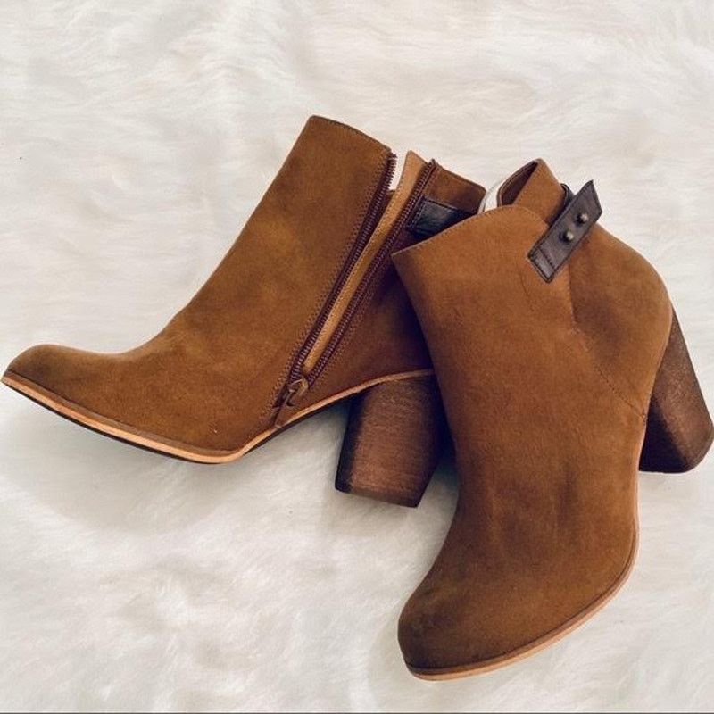 Nordstrom Abound | Loren Brown Heeled Ankle Booties | Size 9 Size US 9 / IT 39 - 3 Thumbnail