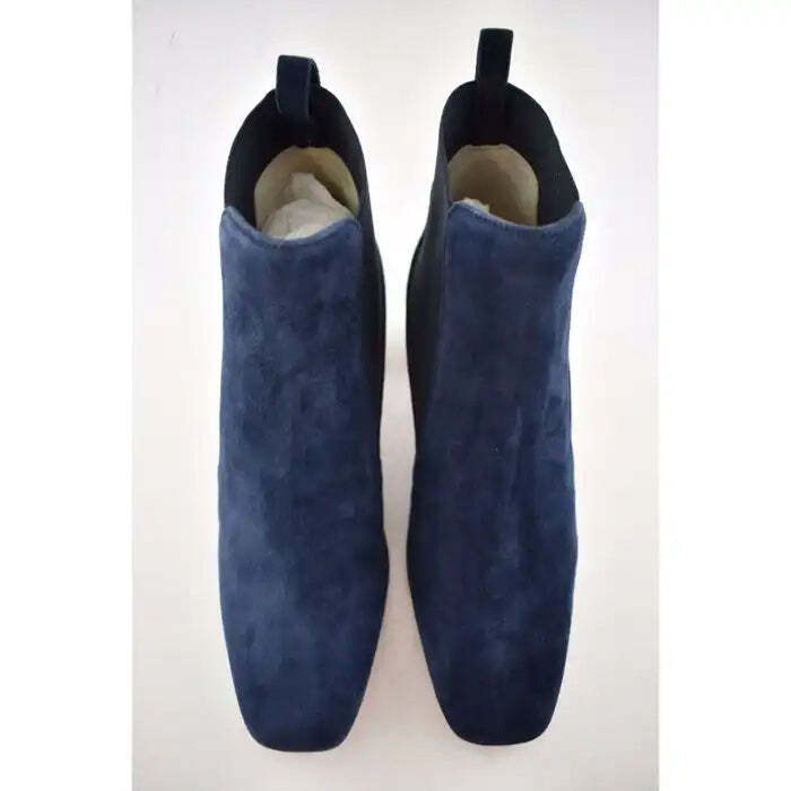 Christian Louboutin Study 55 Blue Suede Silver Spike Block Heel Ankle Boot 37 Size US 7 / IT 37 - 6 Thumbnail