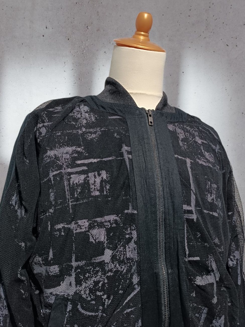 semanticdesign Sematic Design Zip-Up Mesh Bomber Art Lining Rayon Size US L / EU 52-54 / 3 - 5 Thumbnail