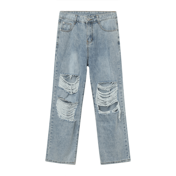 Streetwear Baggy Distressed Denim Jeans | Grailed