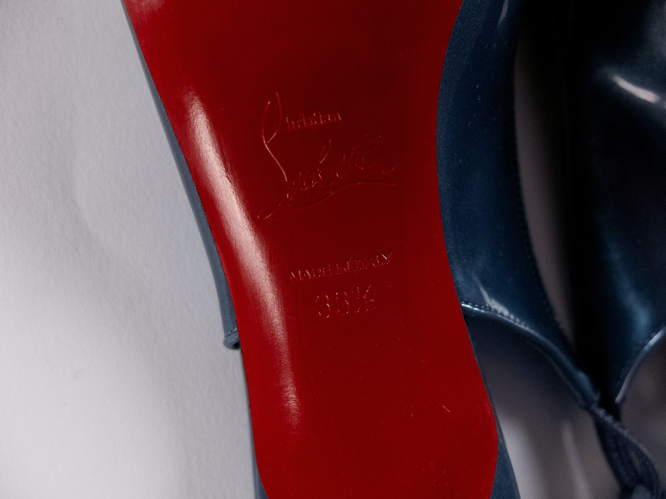 Christian Louboutin CHRISTIAN LOUBOUTIN Kate Sporty 55 blue patent leather pumps Size US 8.5 / IT 38.5 - 10 Thumbnail