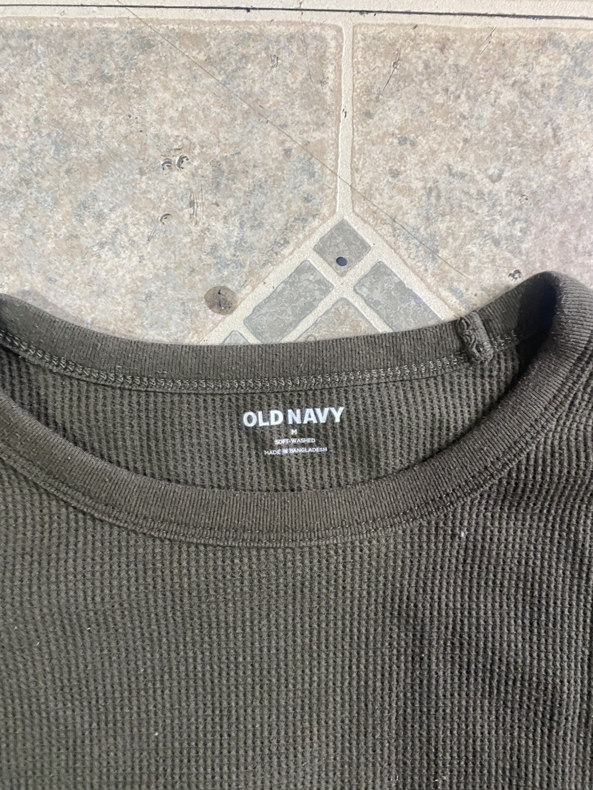 Other Vintage Y2K waffle knit thermal long sleeve green Size US M / EU 48-50 / 2 - 3 Thumbnail