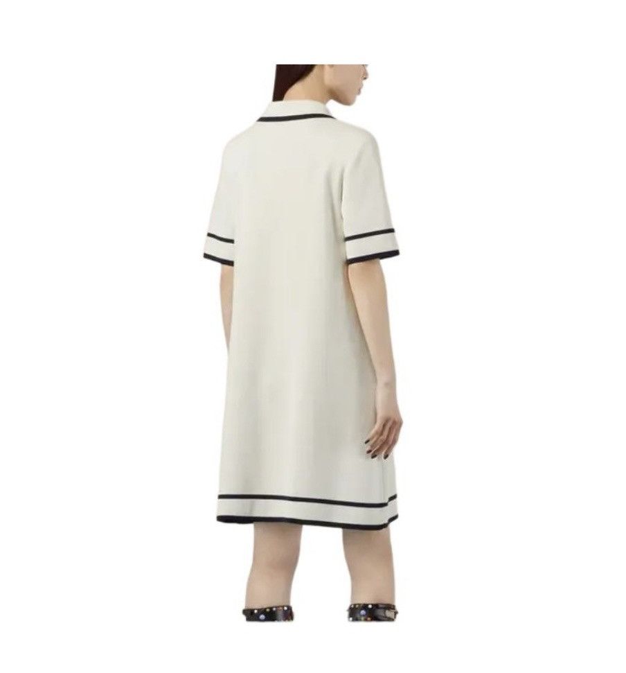 Gucci Gucci Polo Dress Fine Cotton Silk size S Ivory/Blue Size S / US 4 / IT 40 - 3 Thumbnail