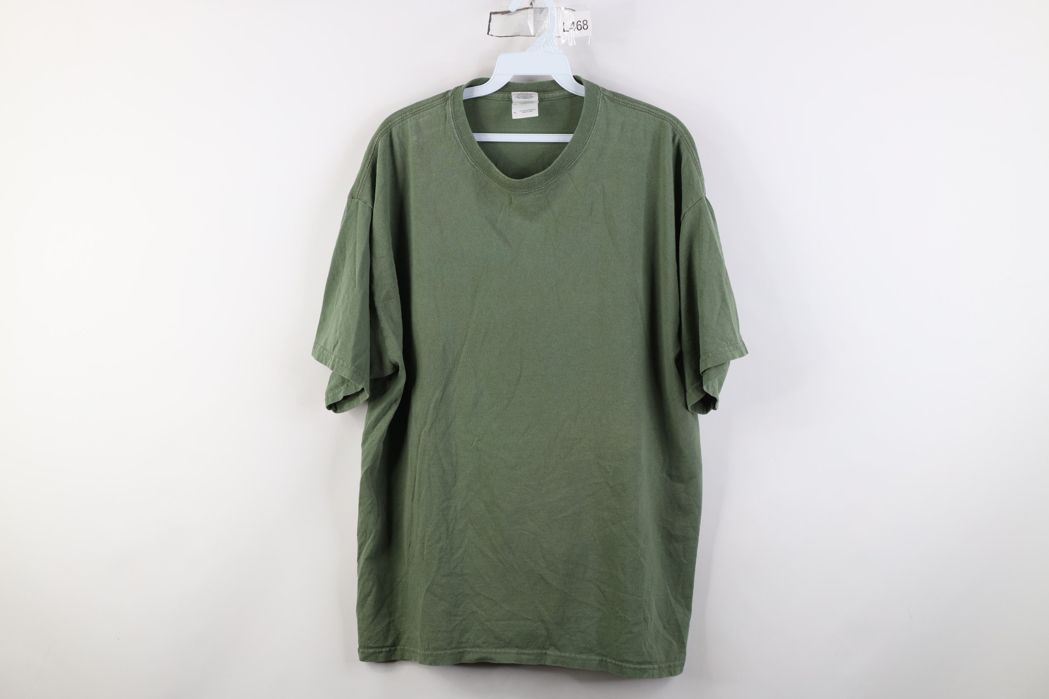 Vintage Vintage 90s Y2K Streetwear Heavy Cotton T-Shirt Army Green Size US XL / EU 56 / 4 - 1 Thumbnail