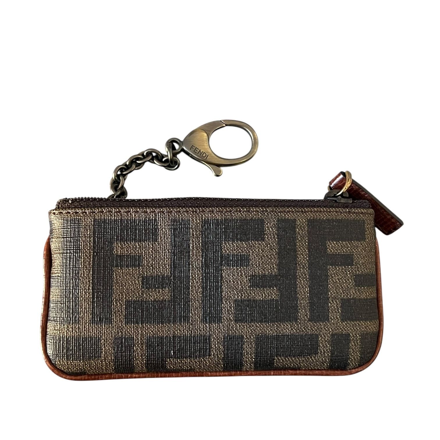 Fendi Fendi Zucca Tobacco Key Ring Coin Wallet Size ONE SIZE - 1 Thumbnail