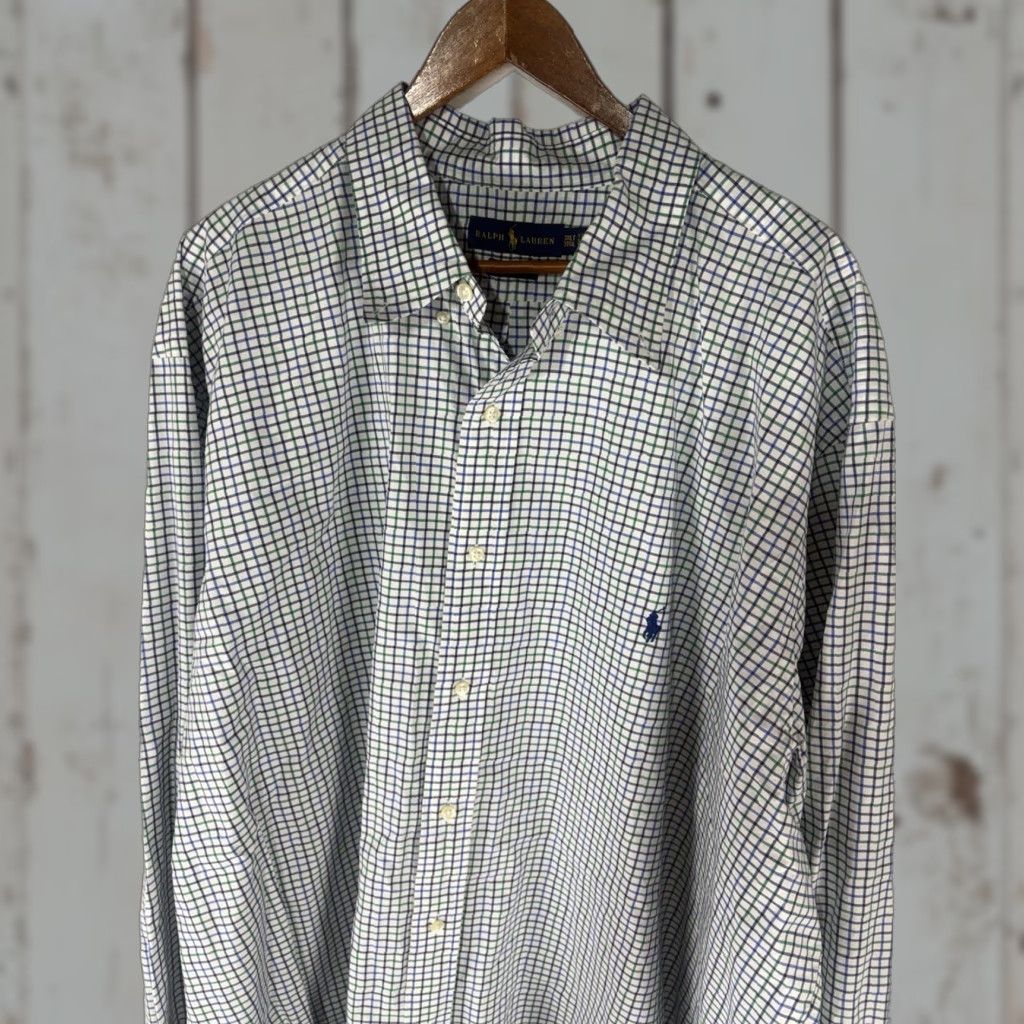 Ralph Lauren Ralph Lauren Dress Shirt Men’s 3XLT Button-Down Plaid 100% Cotton Multicolor Long Sleeve Size 48R - 1 Thumbnail