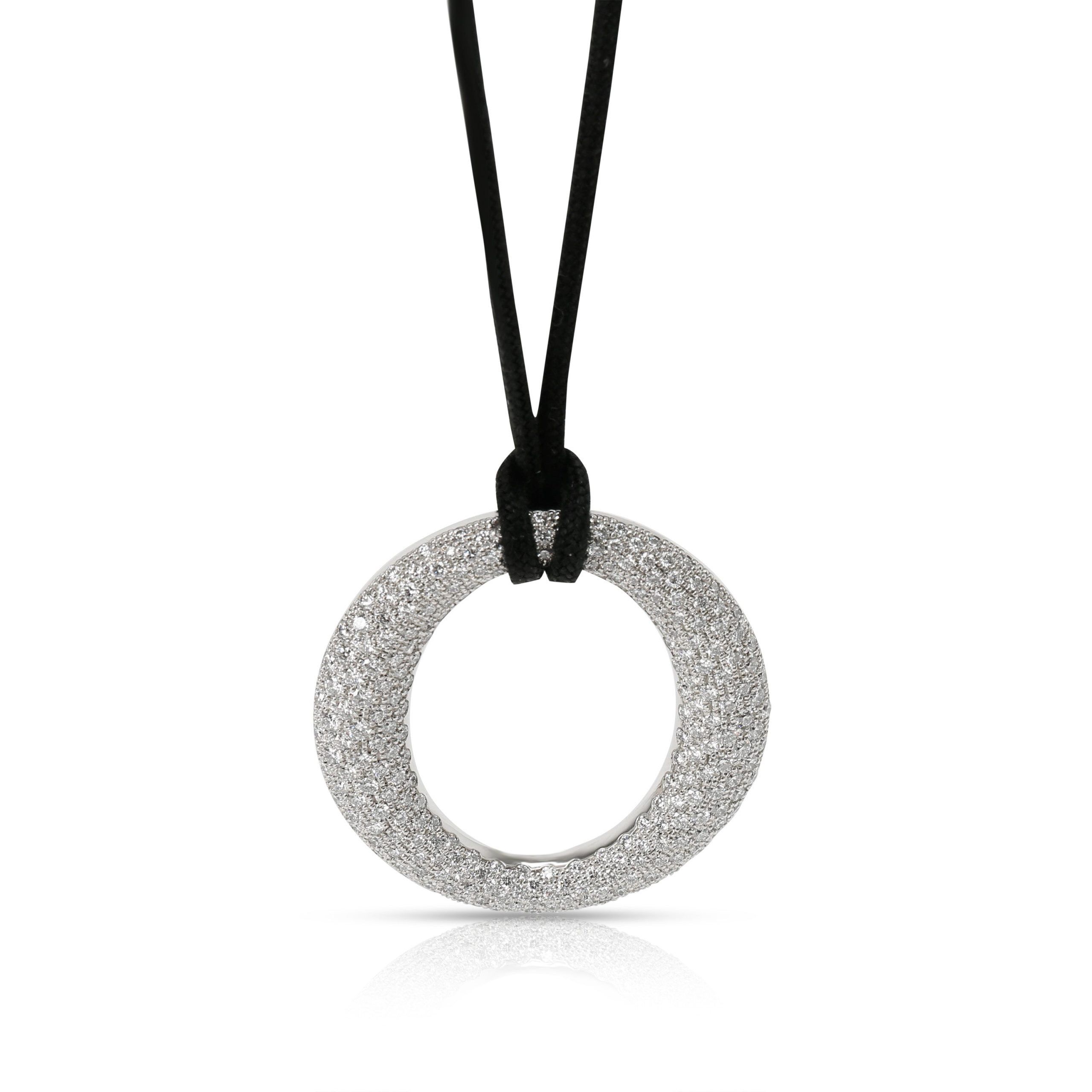 Tiffany & Co. Sevillana Diamond Necklace in Platinum on Silk Cord (2.60 CTW)
