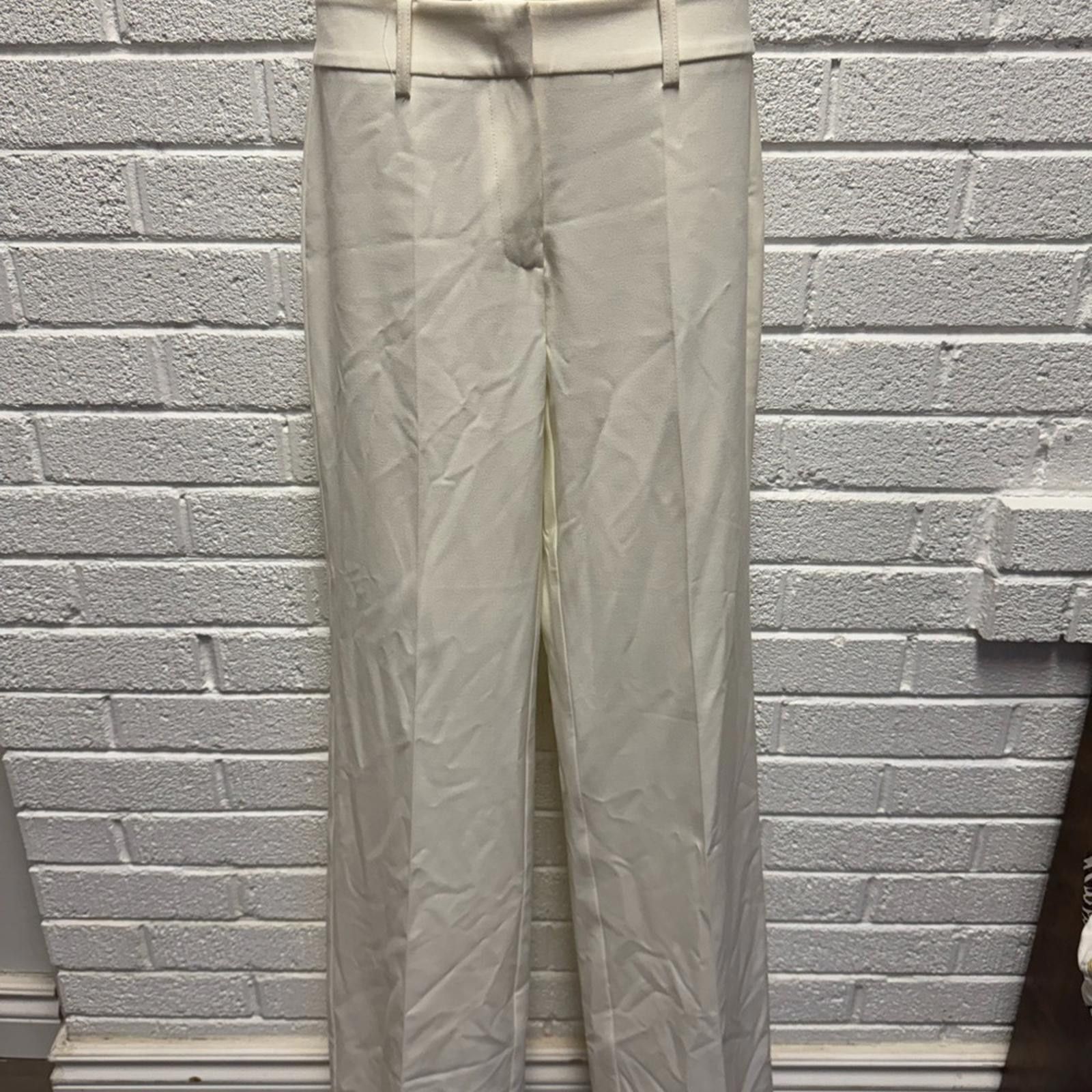 Designer Classic Wide-Leg Trousers - Elegant Neutral Style Oppio Size 28" / US 6 / IT 42 - 1 Thumbnail