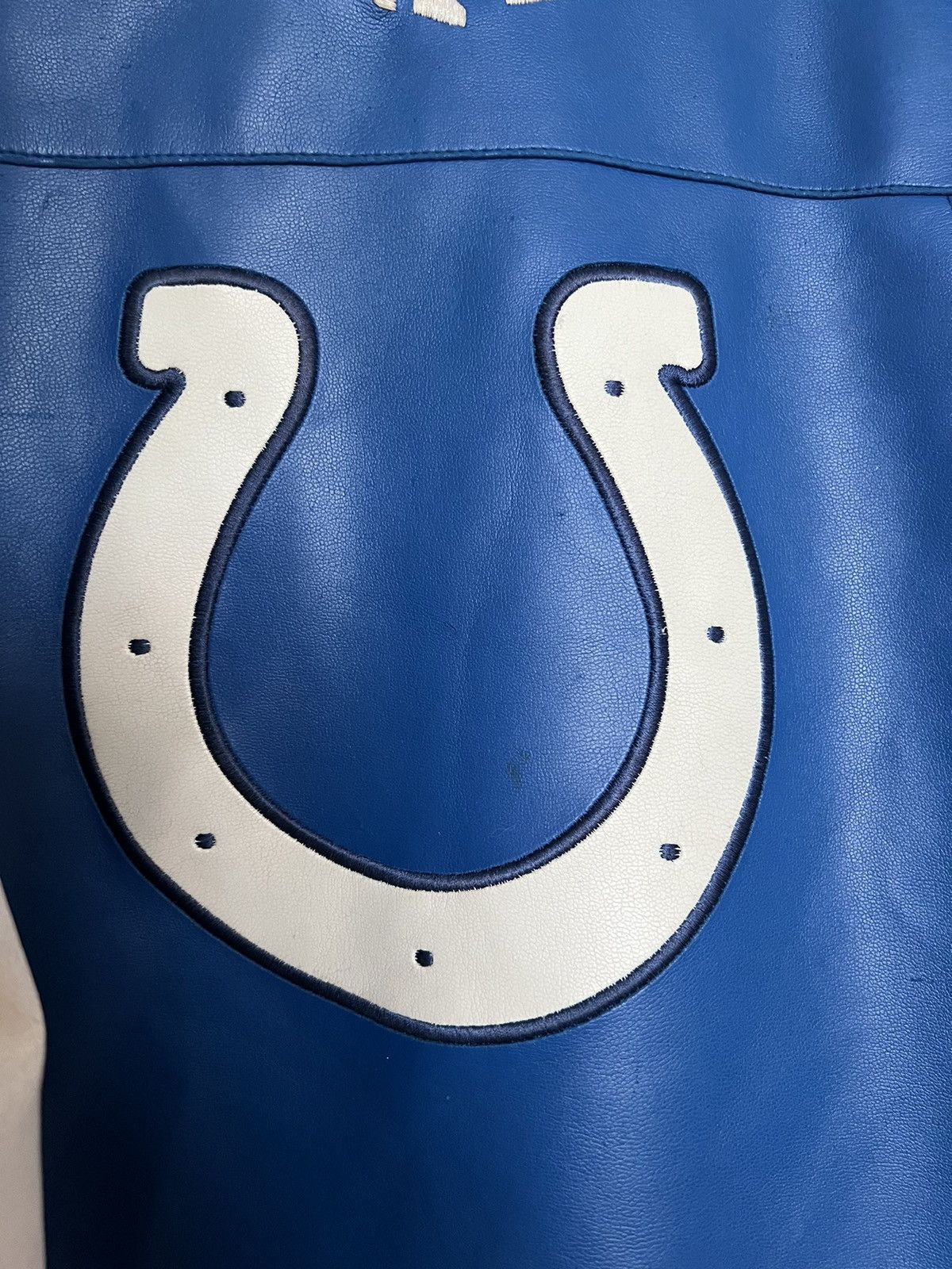 NFL × Vintage Insane Vintage 90s Indianapolis Colts Leather Jacket Size US M / EU 48-50 / 2 - 14 Thumbnail