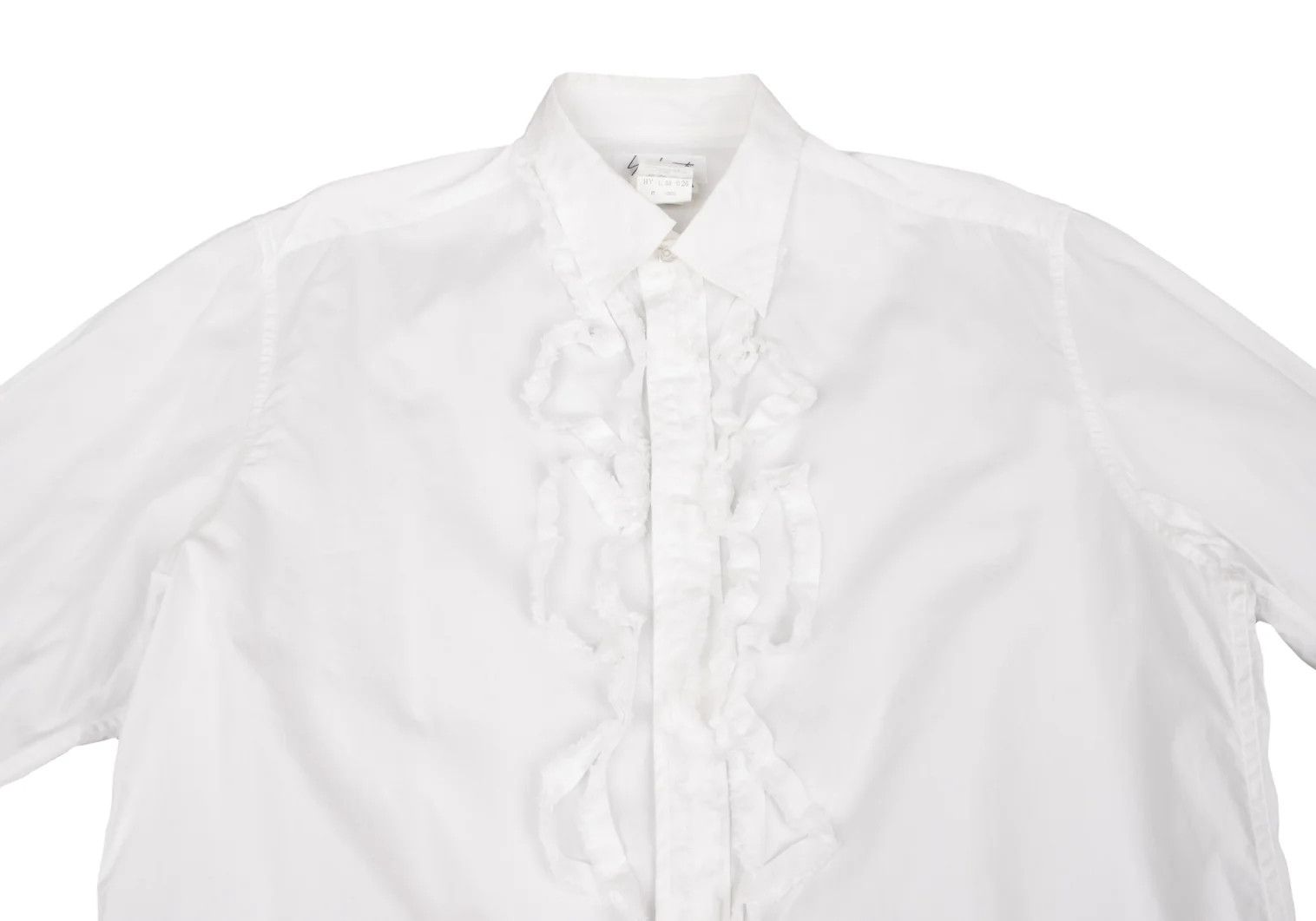 Yohji Yamamoto Yohji Yamamoto Cotton Frill Tape Shirt Size US L / EU 52-54 / 3 - 2 Thumbnail
