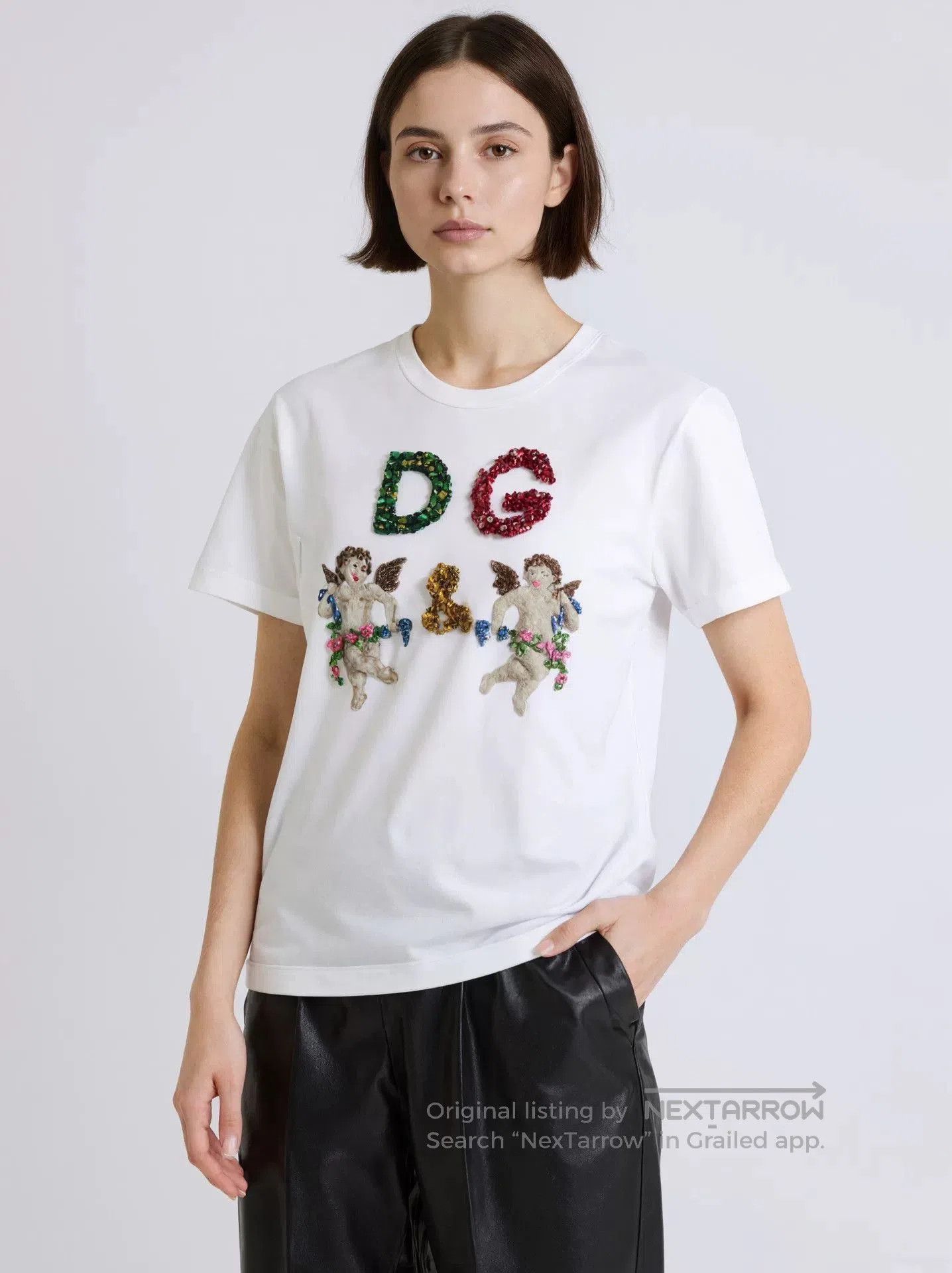 Dolce & Gabbana Dolce&Gabbana Angel Embroidery T-Shirt. Size XS / US 0-2 / IT 36-38 - 4 Thumbnail