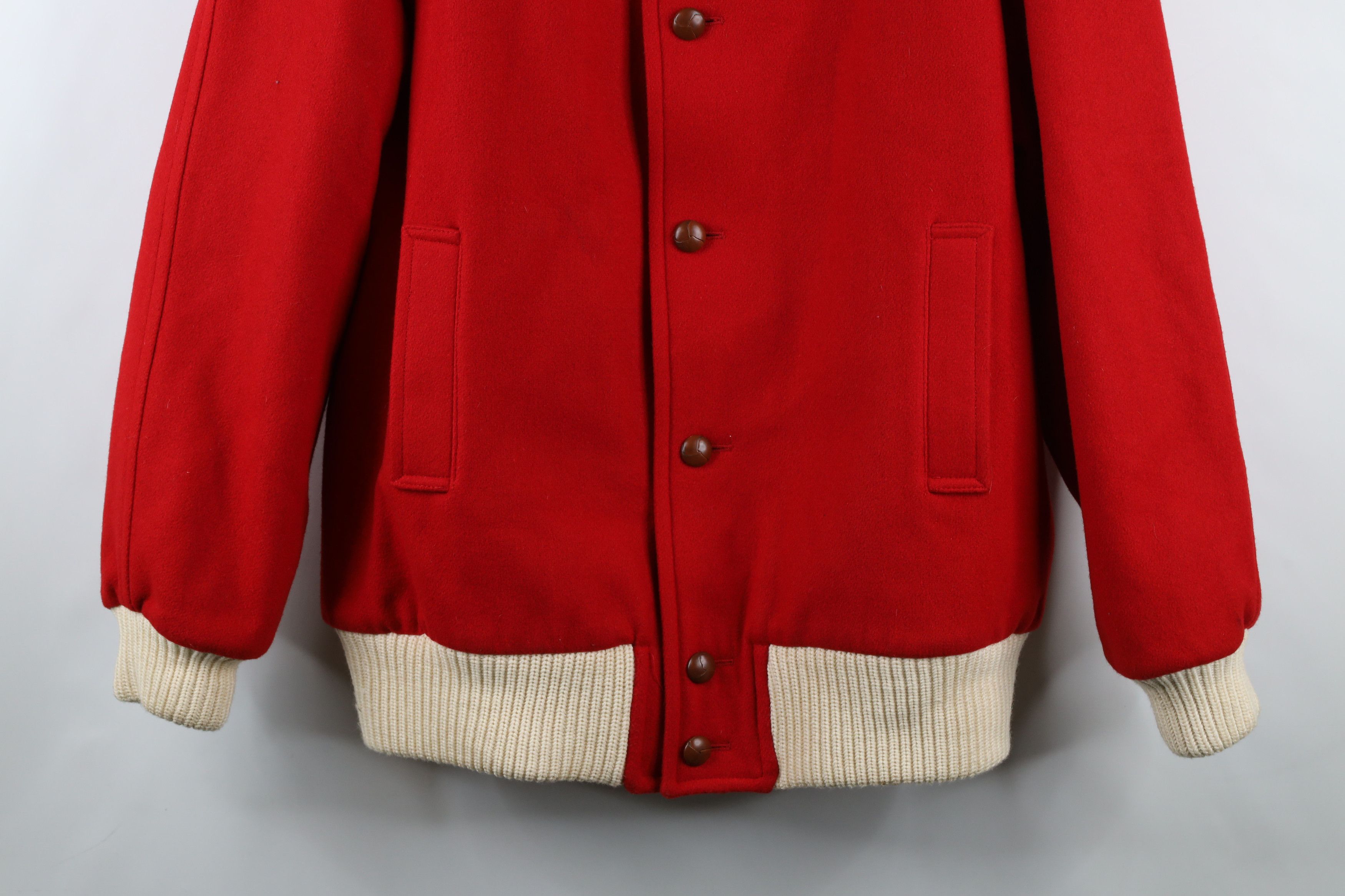 Vintage Vintage 60s Streetwear Lined Wool Shawl Bomber Jacket USA Size US XL / EU 56 / 4 - 3 Thumbnail